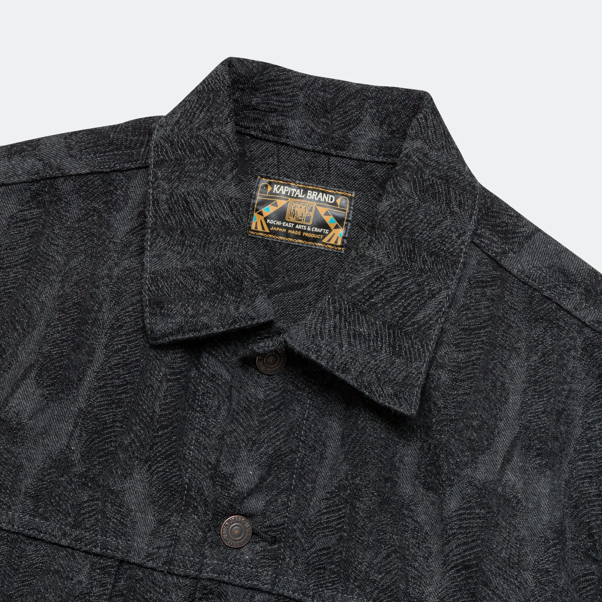 12oz MAGPIE Denim 3rd JKT - Black/Black