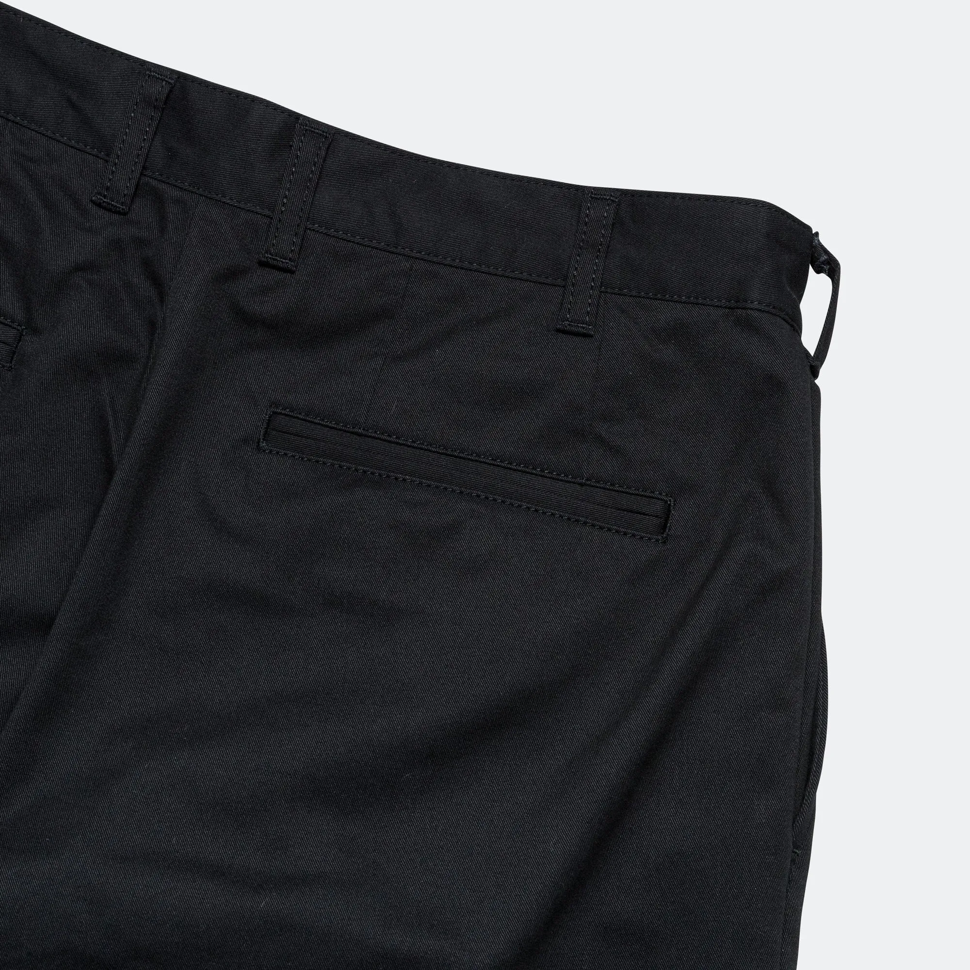 2 Pleats Trousers Twill - Black