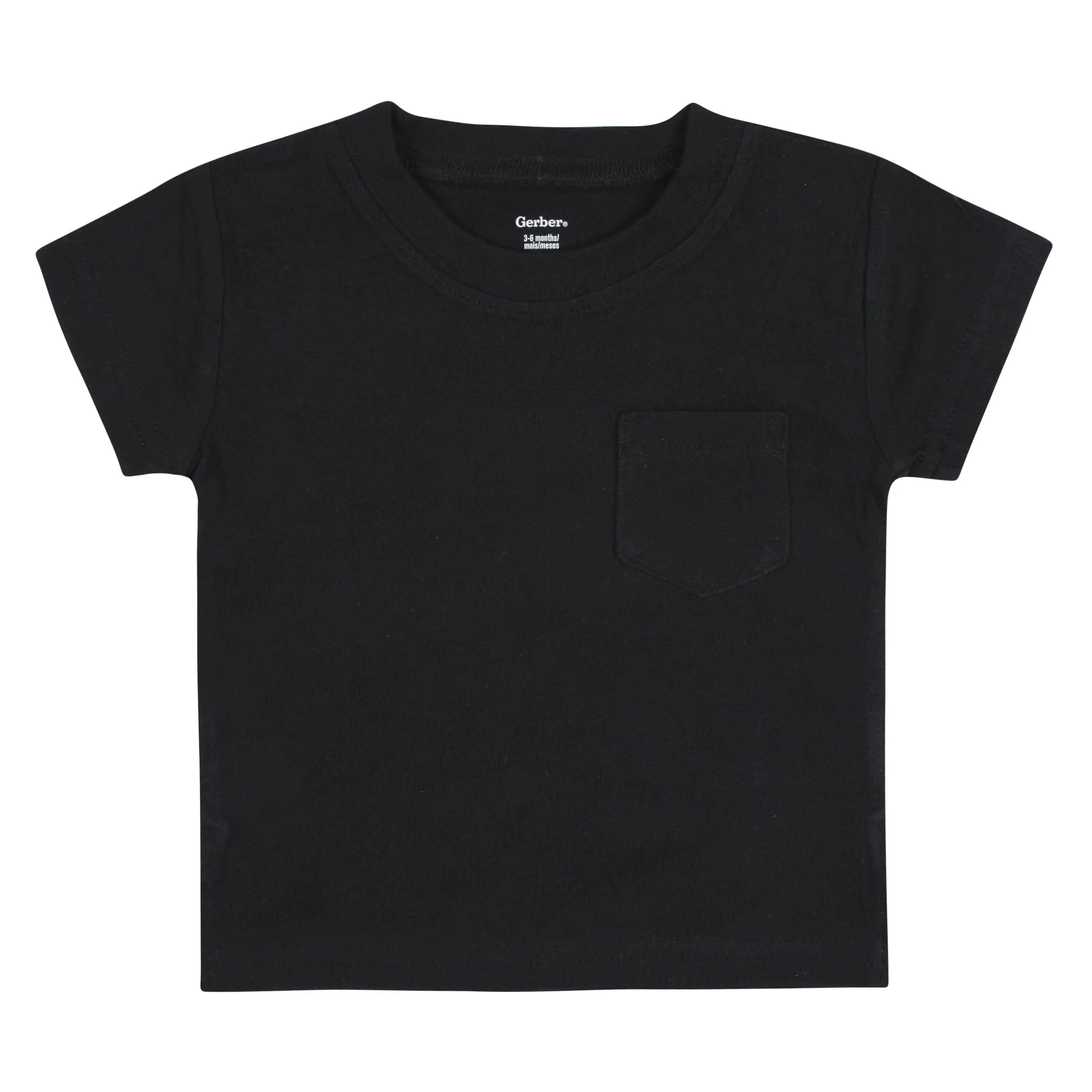 3-Pack Baby Boys Neat Neutrals Short Sleeve Pocket Tees, 0-3M Gerber Childrenswea