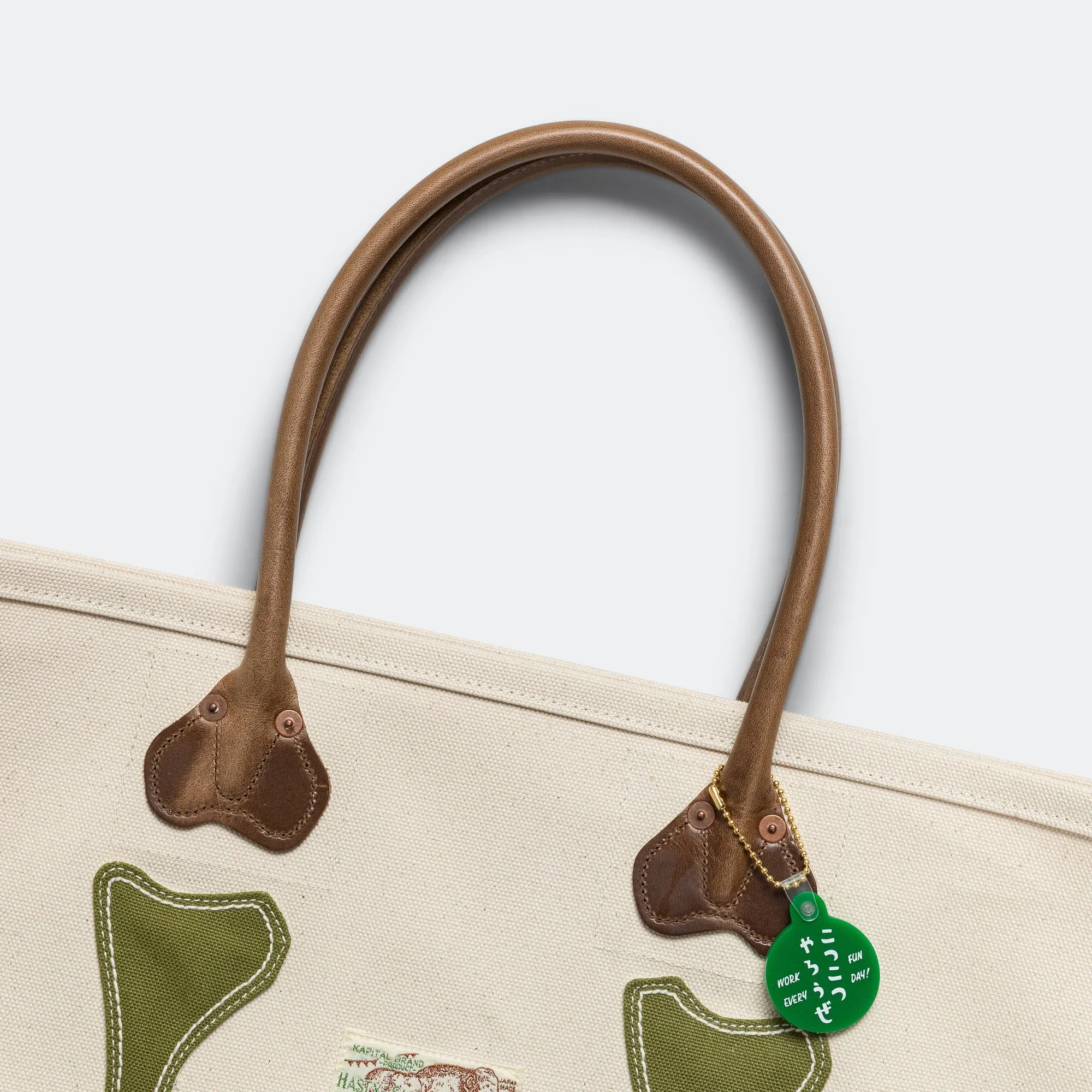 #4 Canvas KO.TSU.KO.TSU. Tote Bag - Ecru/Khaki