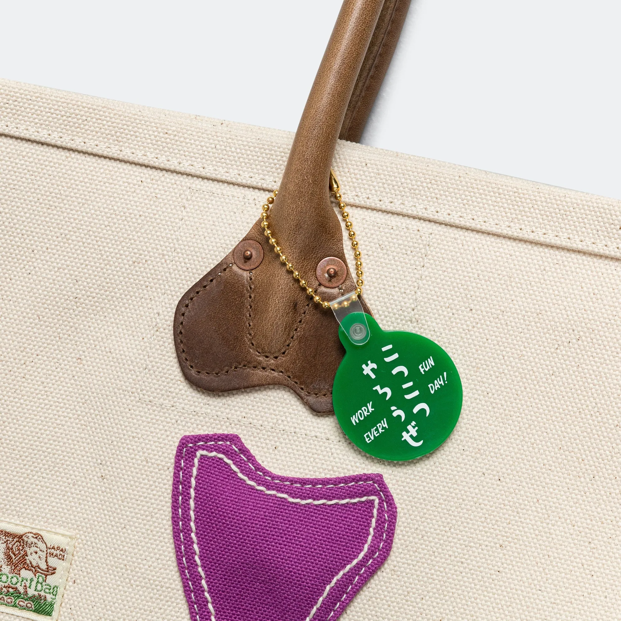 #4 Canvas KO.TSU.KO.TSU. Tote Bag - Ecru/Purple