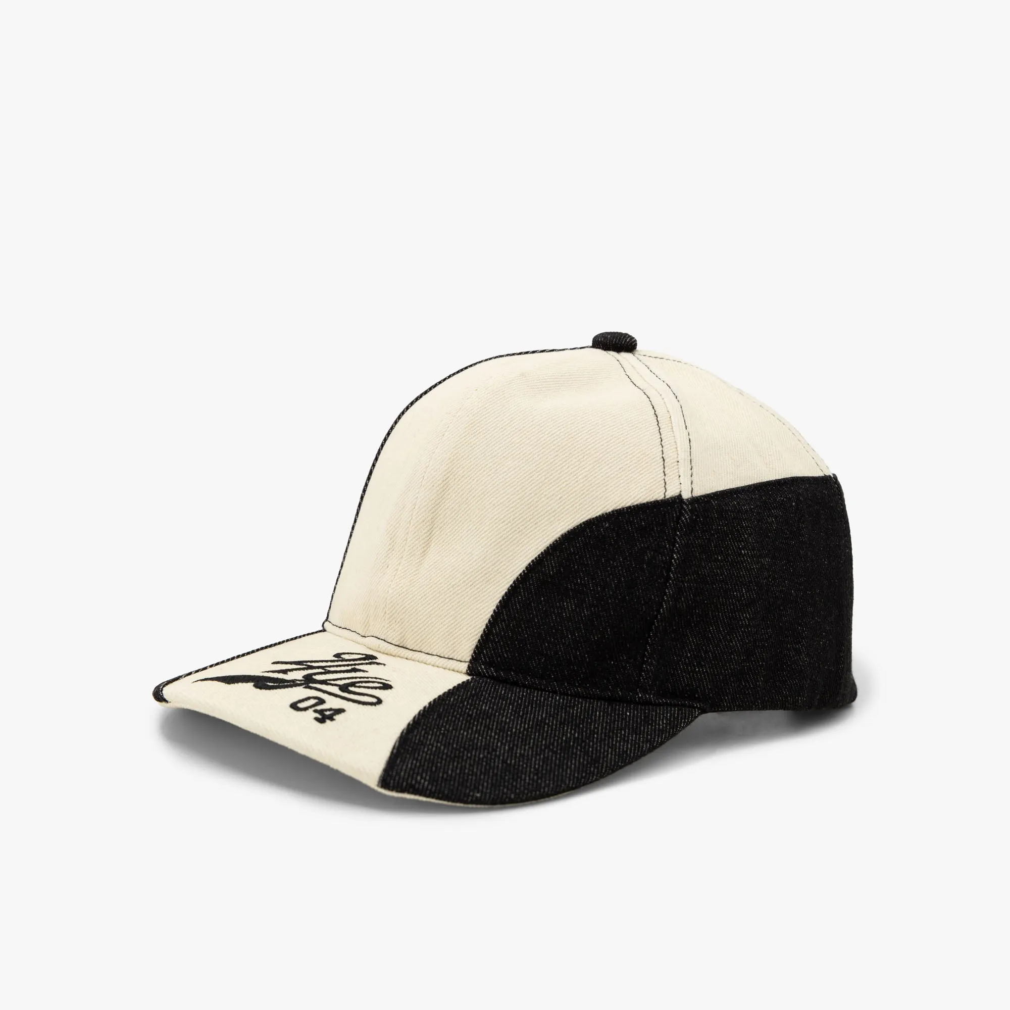 4YE Denim Curve Cap / Black / White