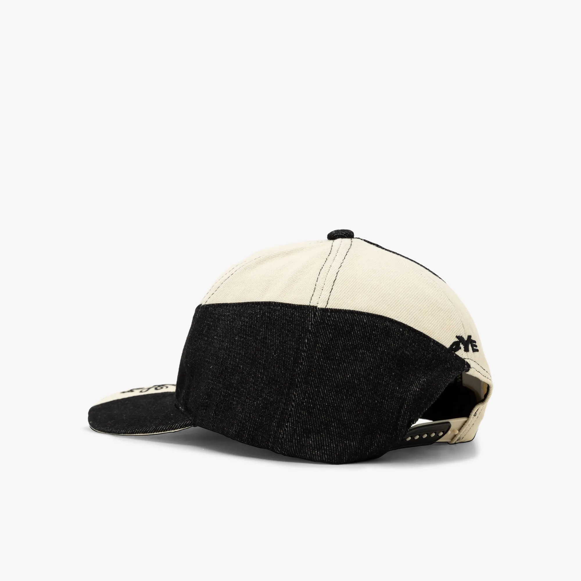 4YE Denim Curve Cap / Black / White