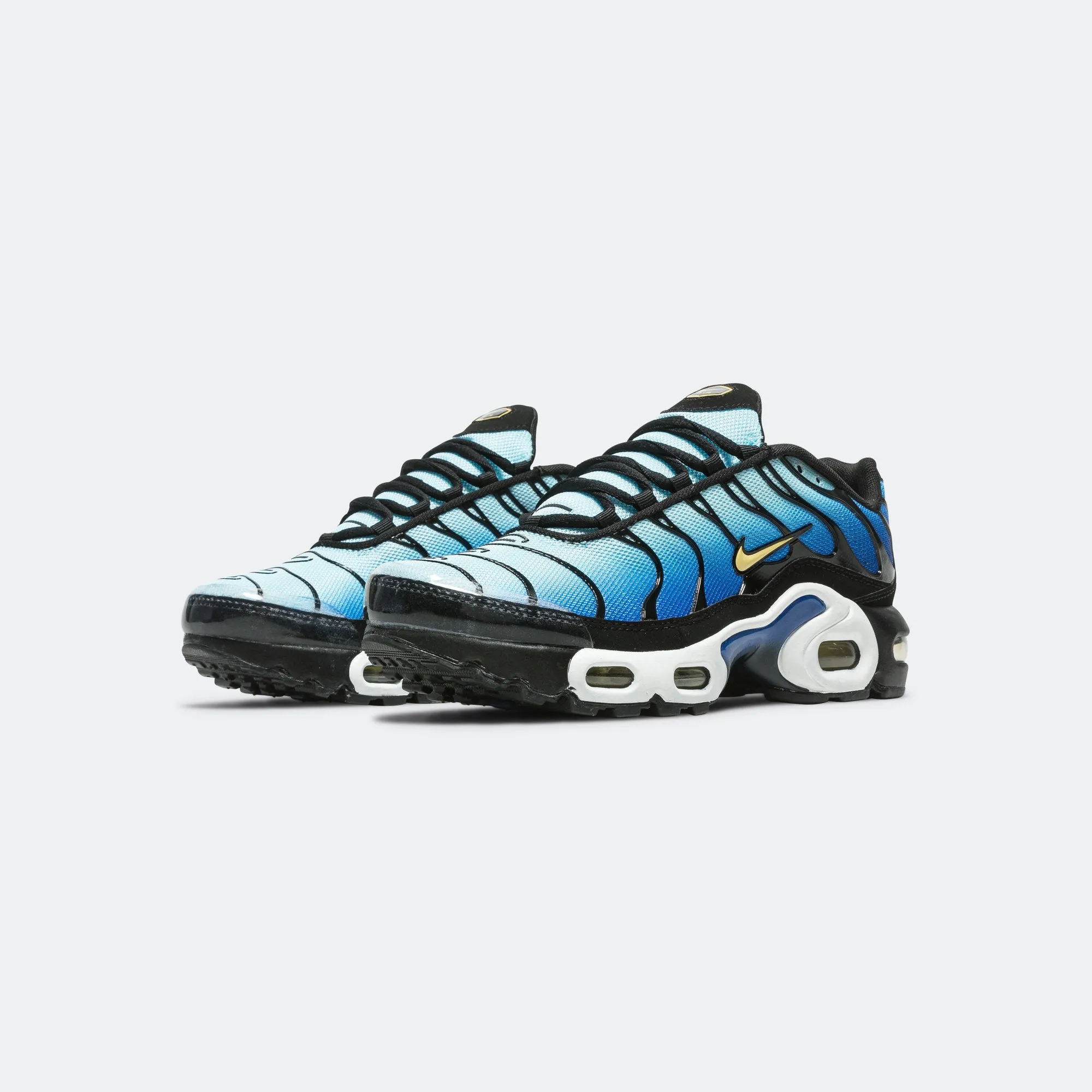 Air Max Plus (GS) - Black/Chamois-Sky Blue-Hyper Blue