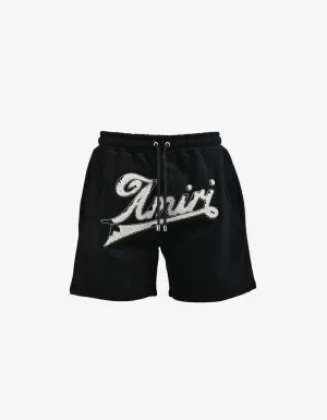Amiri Black Distressed Logo Shorts