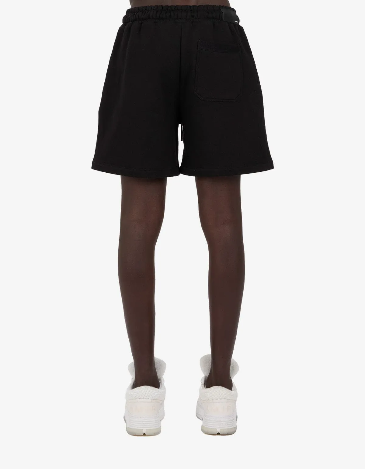 Amiri Black Distressed Logo Shorts