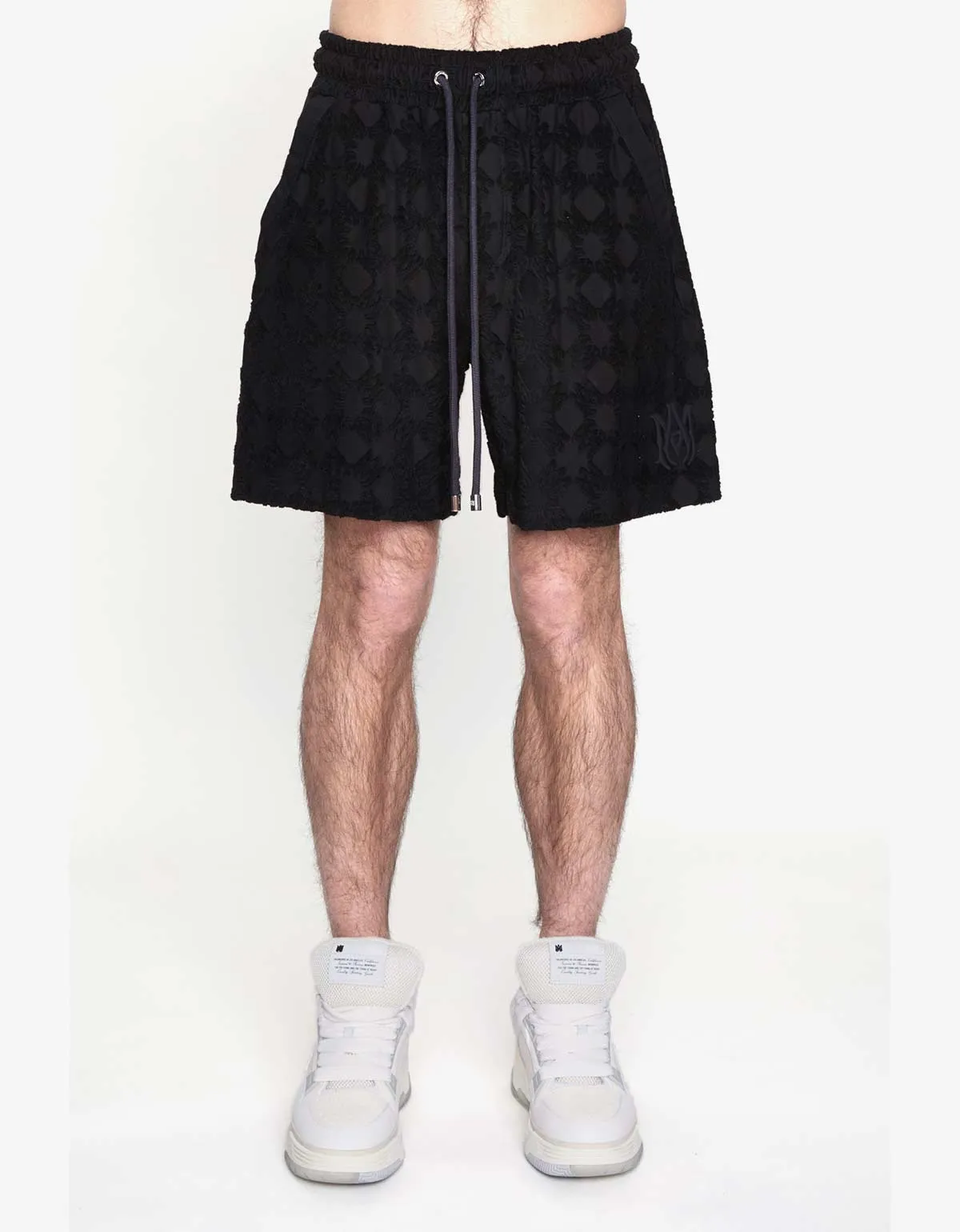 Amiri Black MA Quad Towelling Shorts