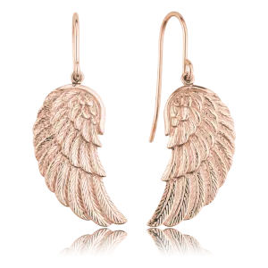 Angel Whisperer Rose Angel Wing Drop Earrings ERE-WING-R