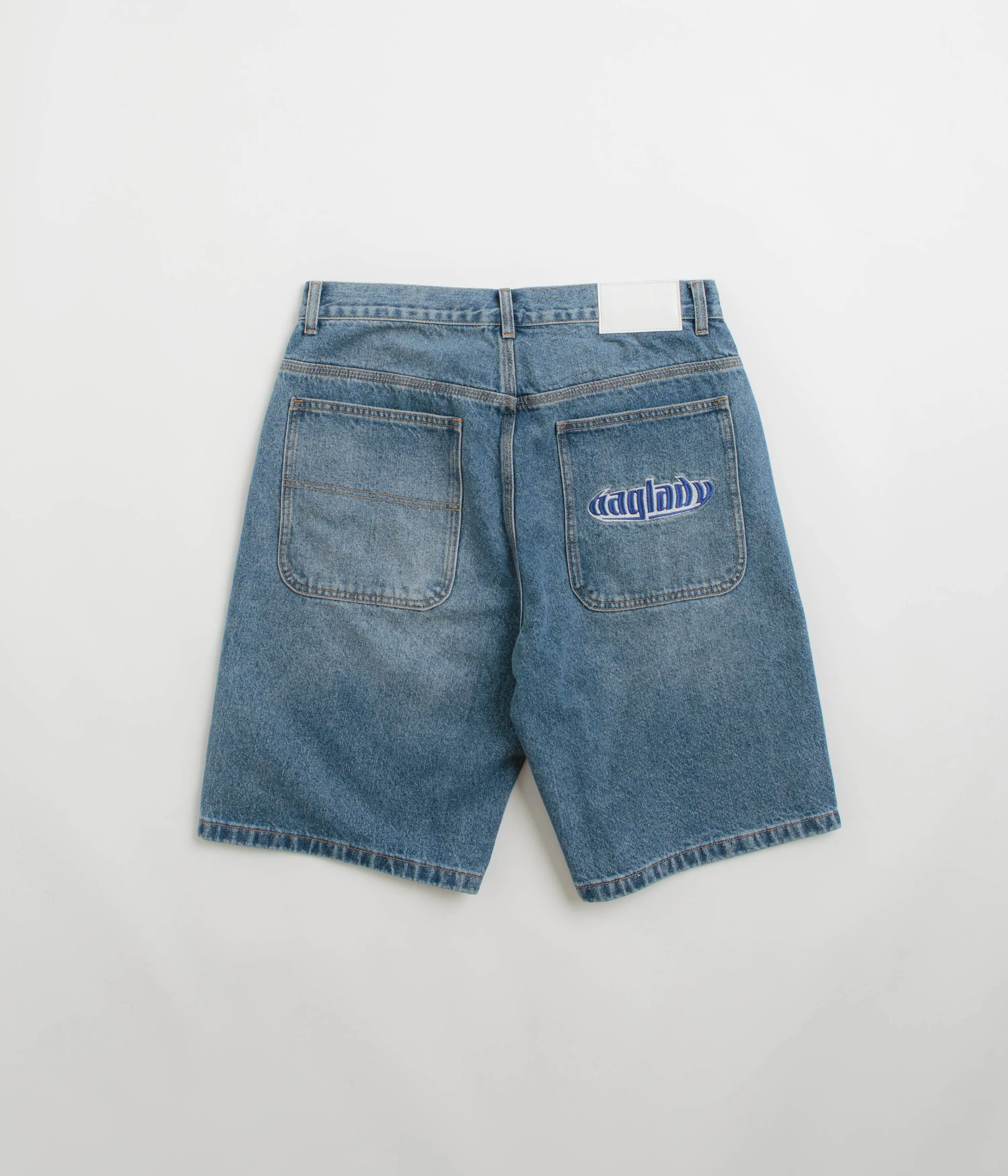 Baglady Warp Denim Shorts - Acid Wash