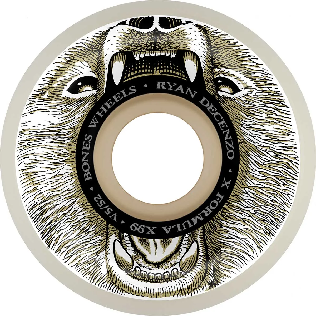 Bones - XF Decenzo Bear Grills 52MM 99A V5 Side-Cut Skateboard Wheels