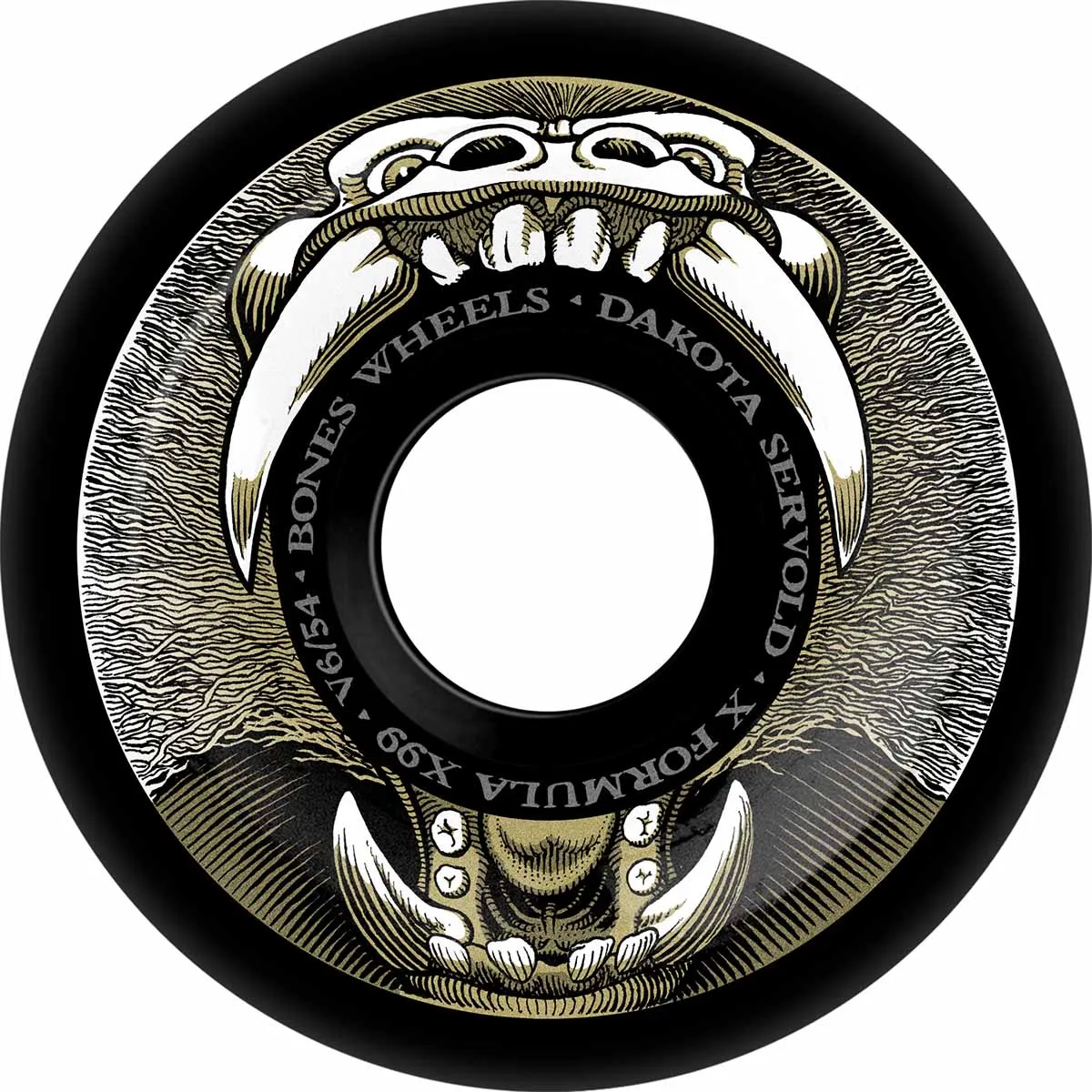 Bones - XF Servold Baboonatic 54MM 99A V6 Wide-Cut Skateboard Wheels