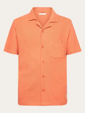Box fit short sleeve boucl shirt - GOTS/Vegan - Langoustino Knowledge Cotton