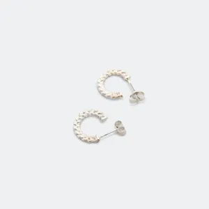 Braided Hoop Earrings - 925 Silver