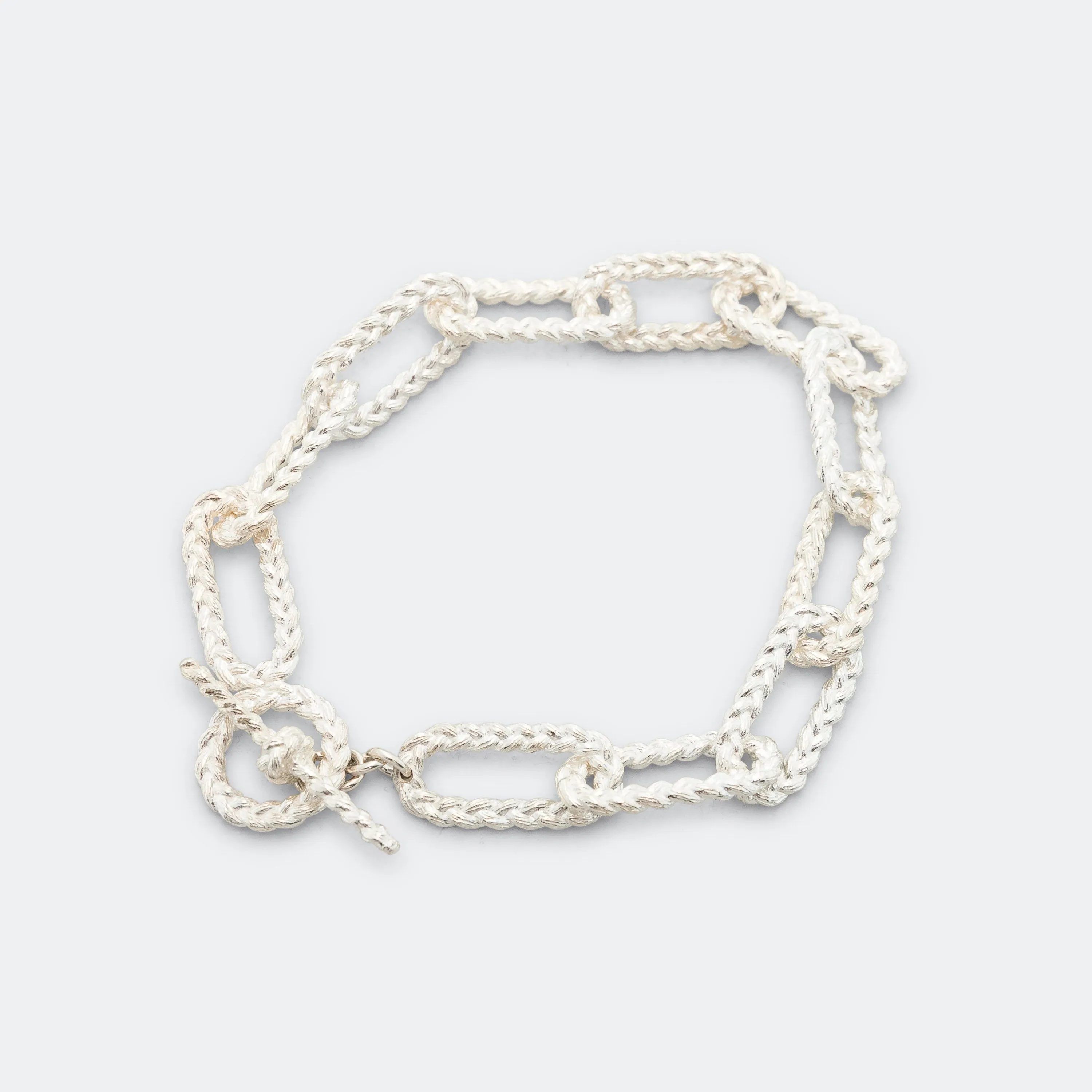 Braided Link Bracelet - 925 Silver