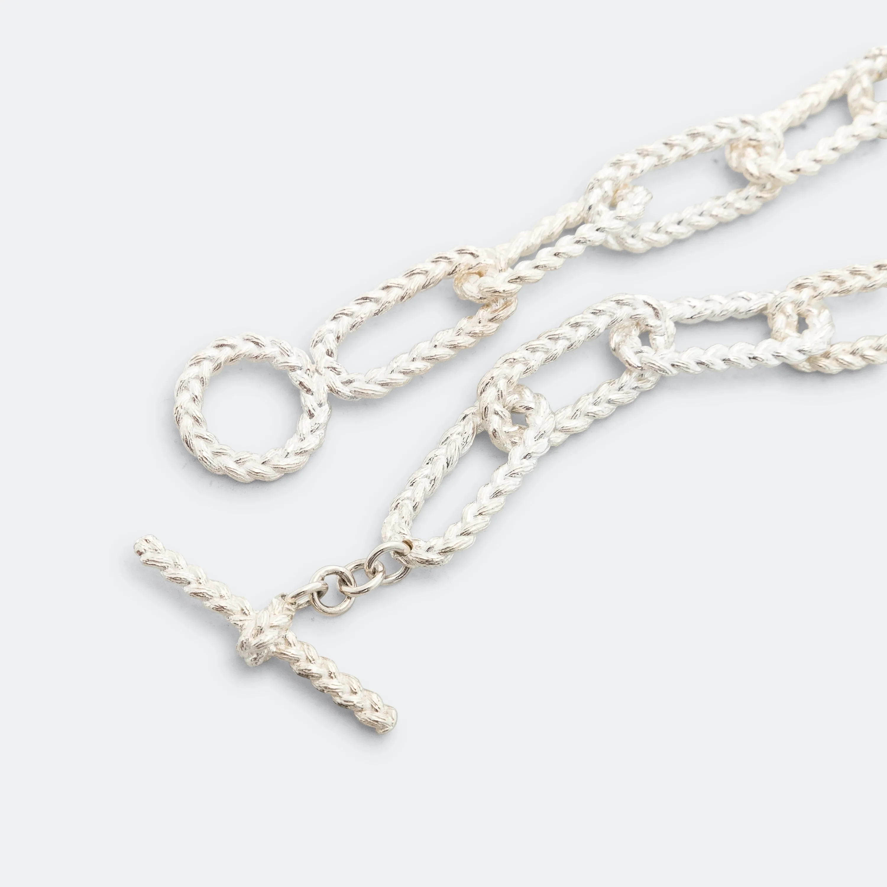 Braided Link Bracelet - 925 Silver
