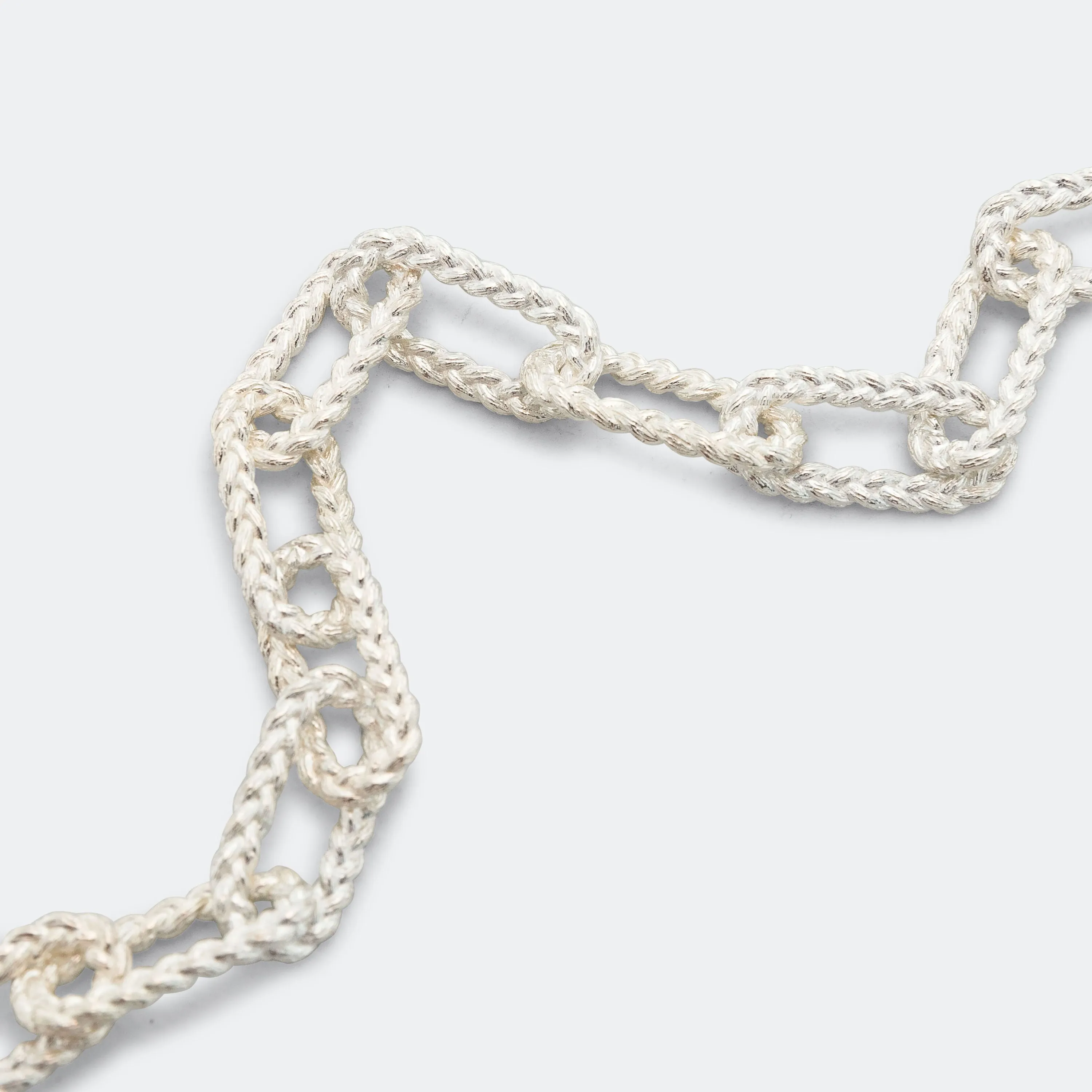 Braided Link Bracelet - 925 Silver