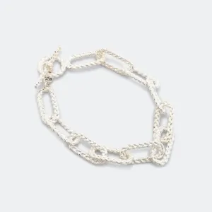 Braided Link Bracelet - 925 Silver
