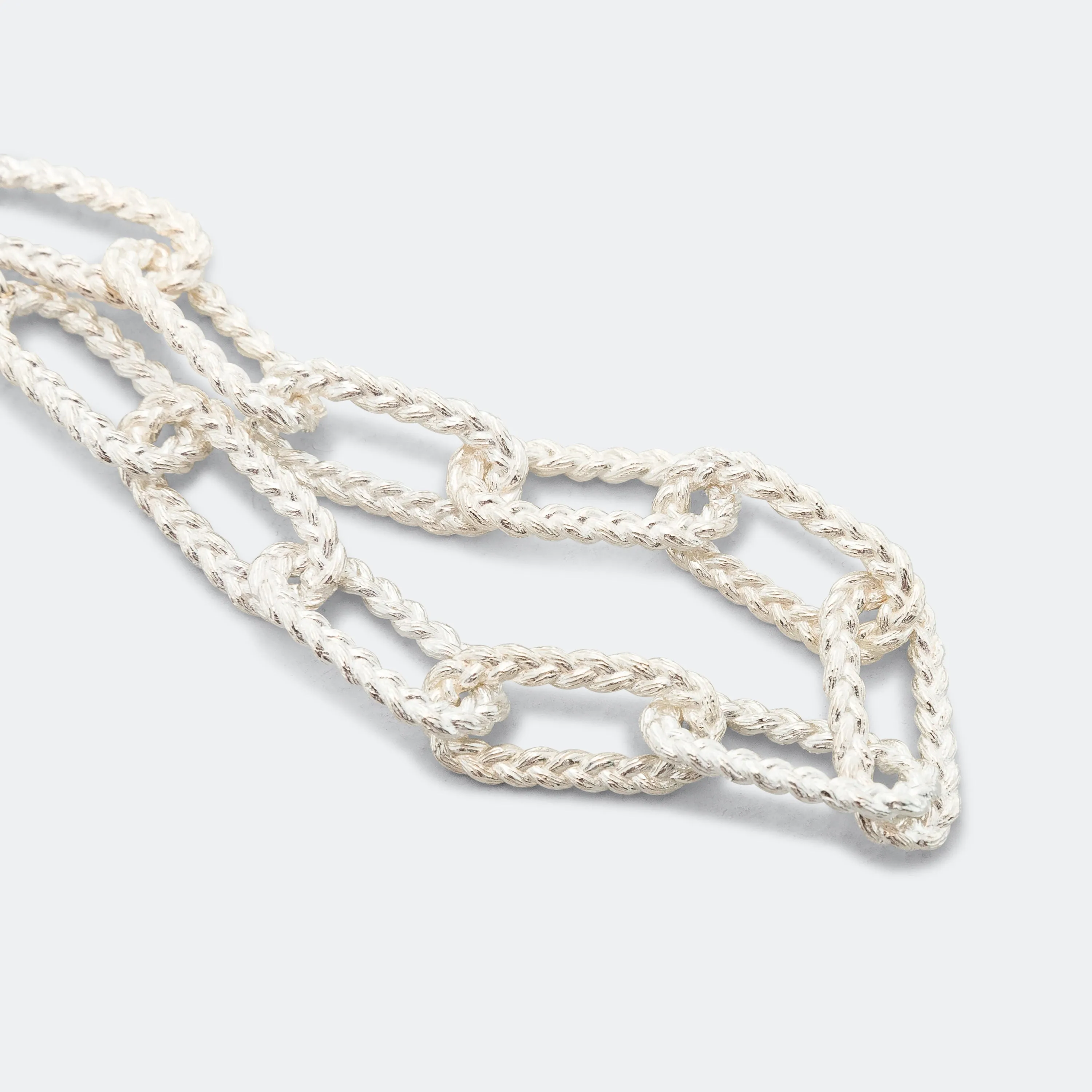 Braided Link Bracelet - 925 Silver