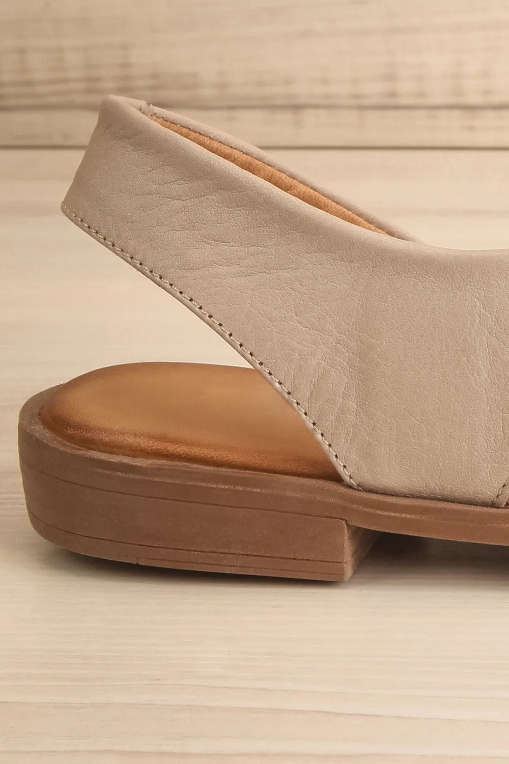 Bruca Grey | Pointed Toe Asymmetrical Flats