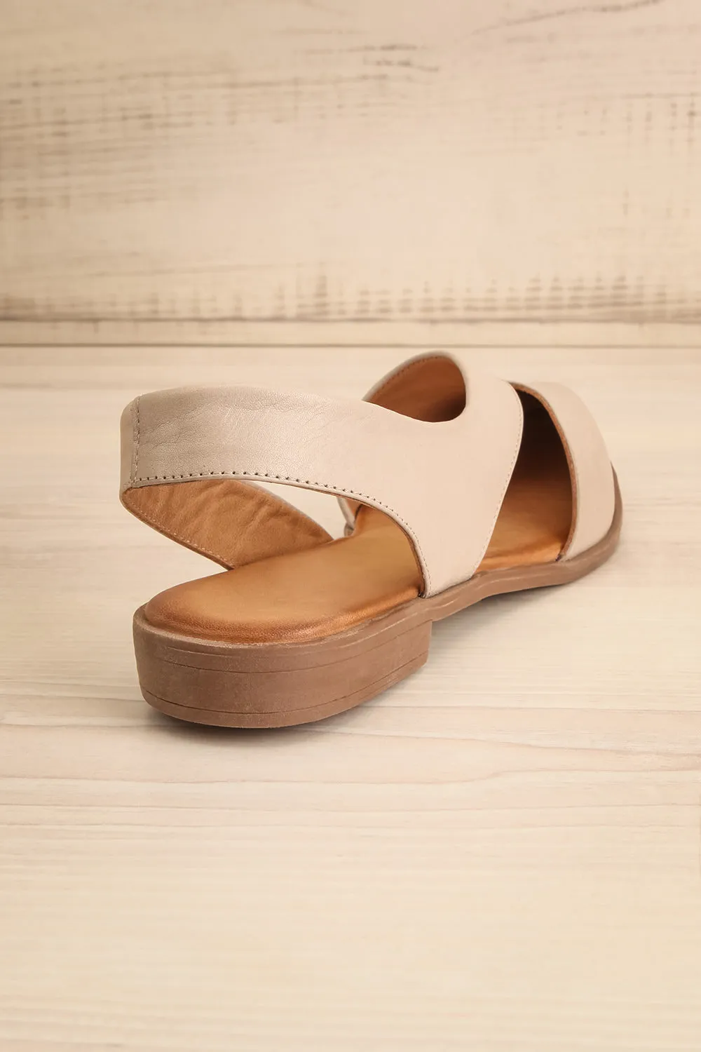 Bruca Grey | Pointed Toe Asymmetrical Flats