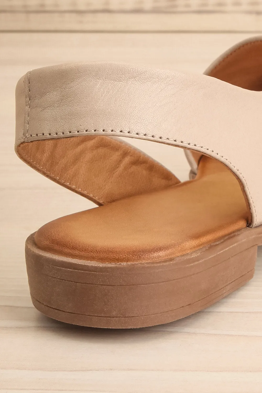 Bruca Grey | Pointed Toe Asymmetrical Flats
