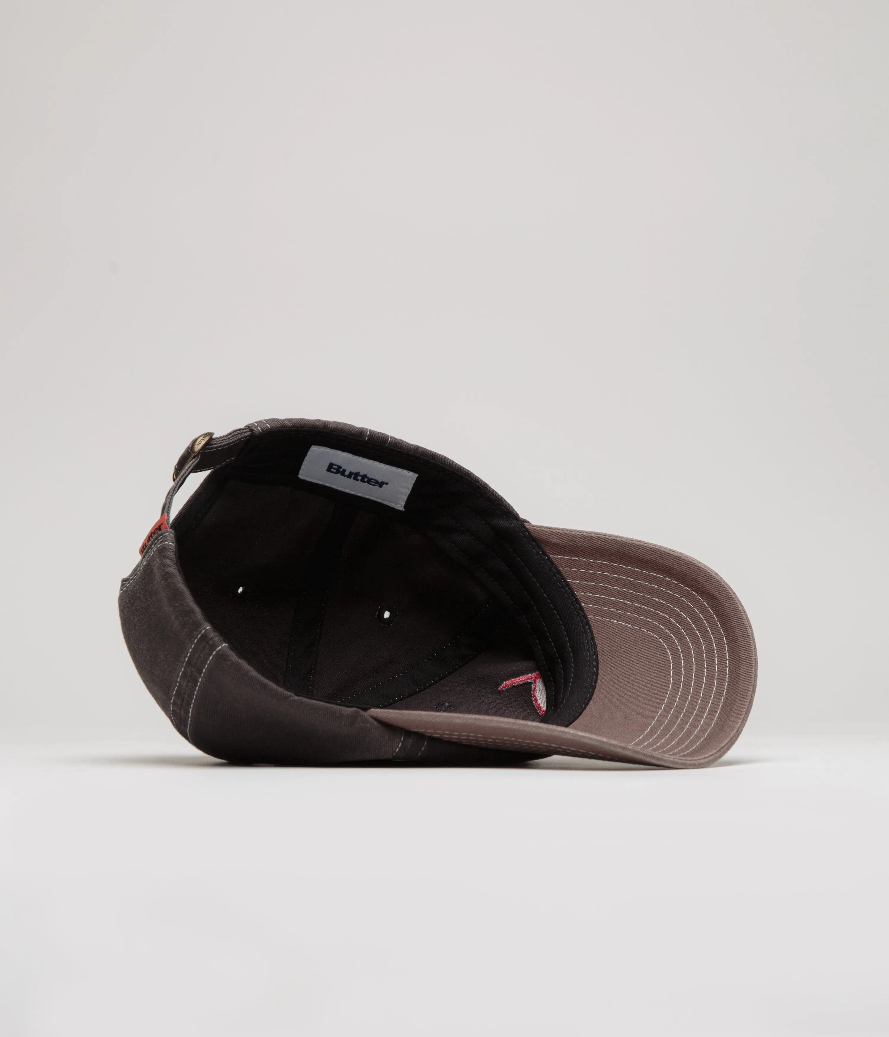 Butter Goods Art Cap - Charcoal / Redwood