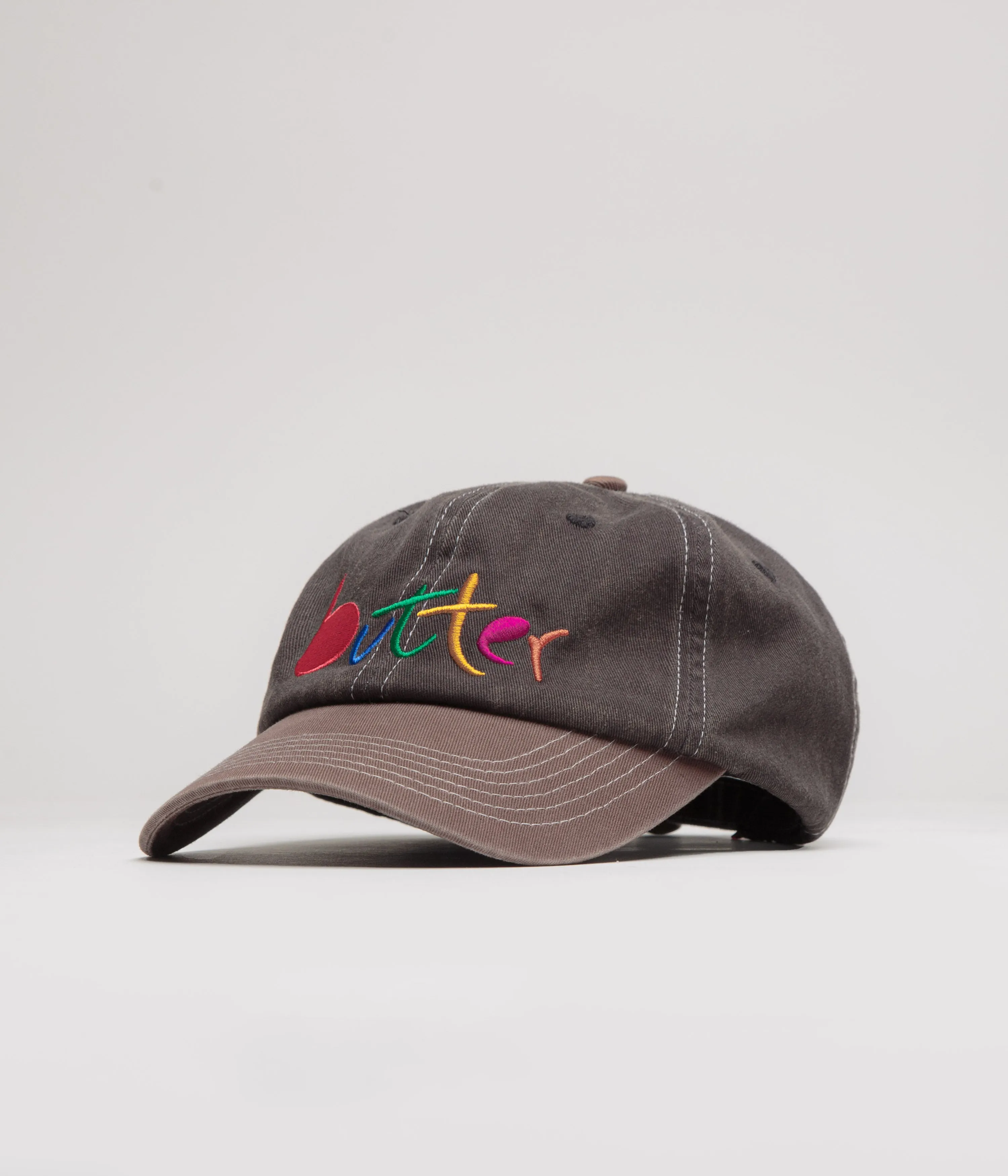 Butter Goods Art Cap - Charcoal / Redwood