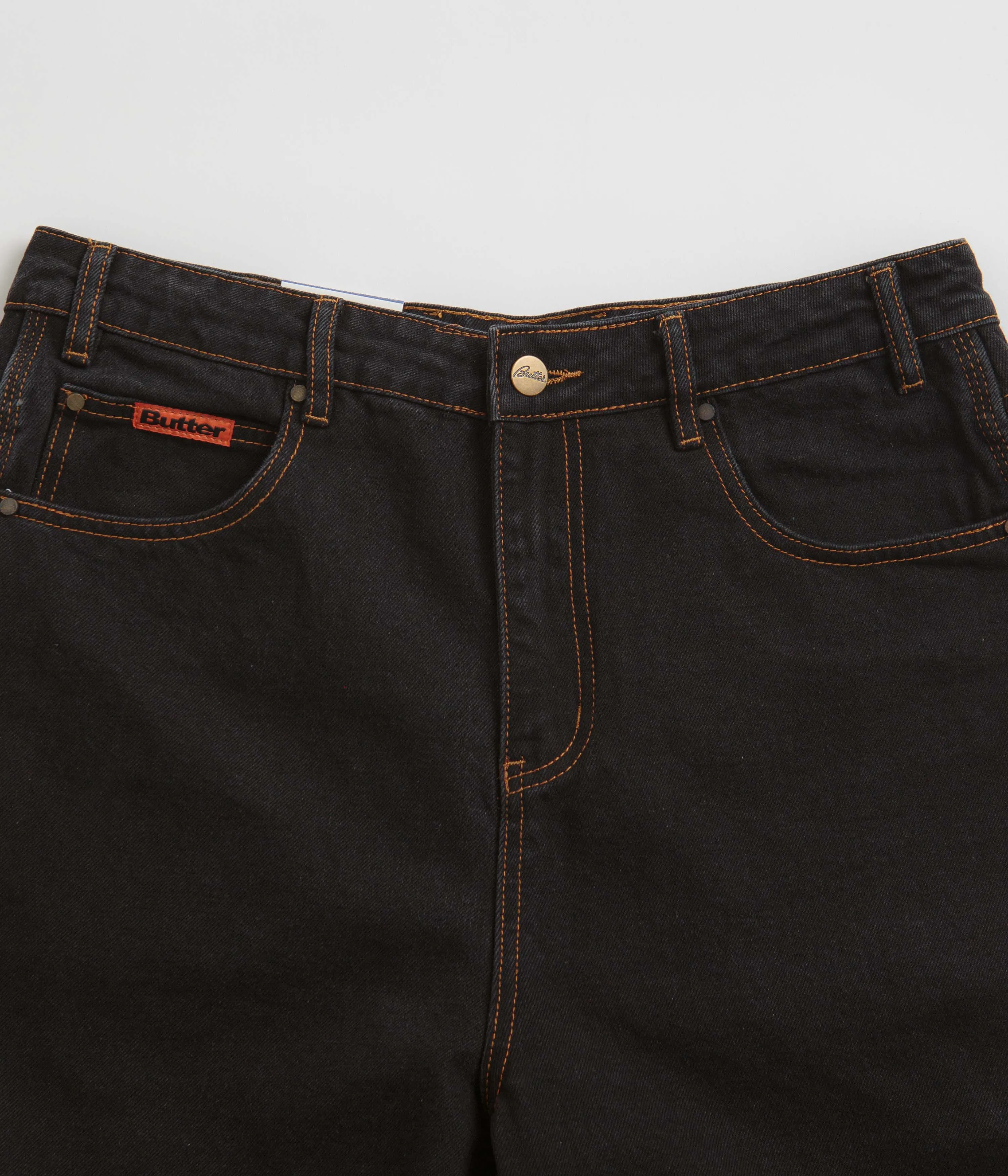 Butter Goods Baggy Denim Shorts - Washed Black