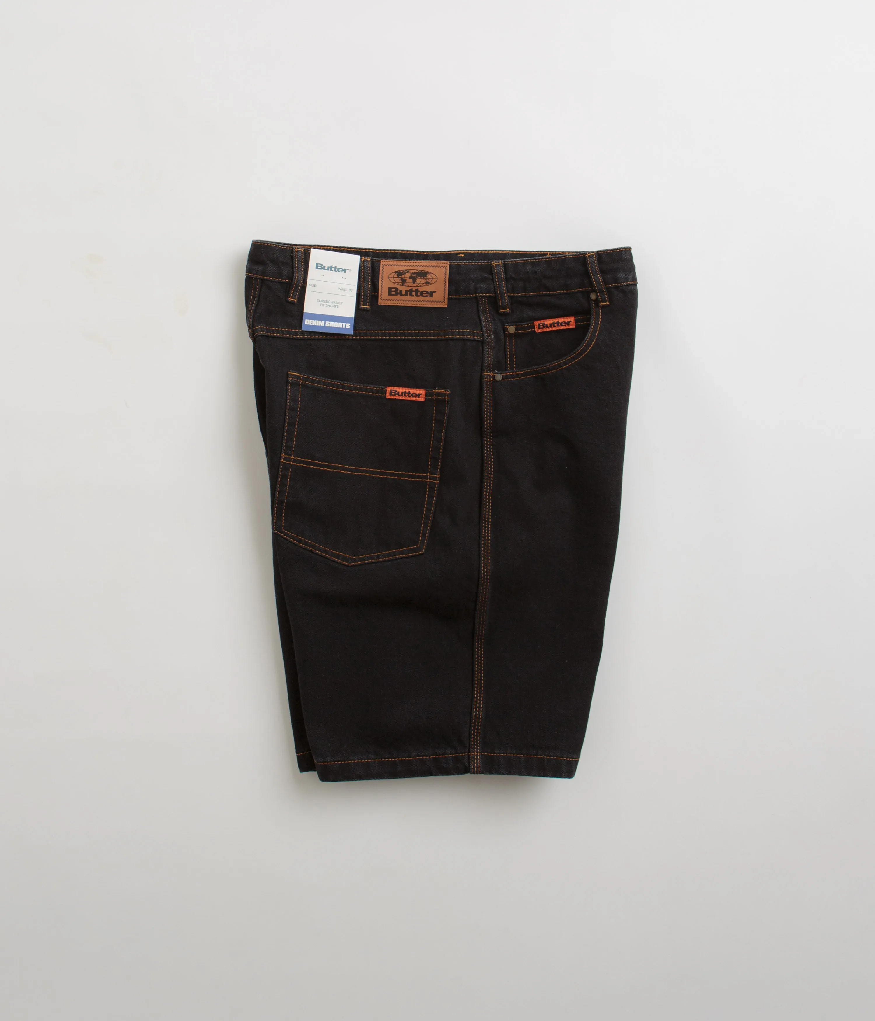 Butter Goods Baggy Denim Shorts - Washed Black