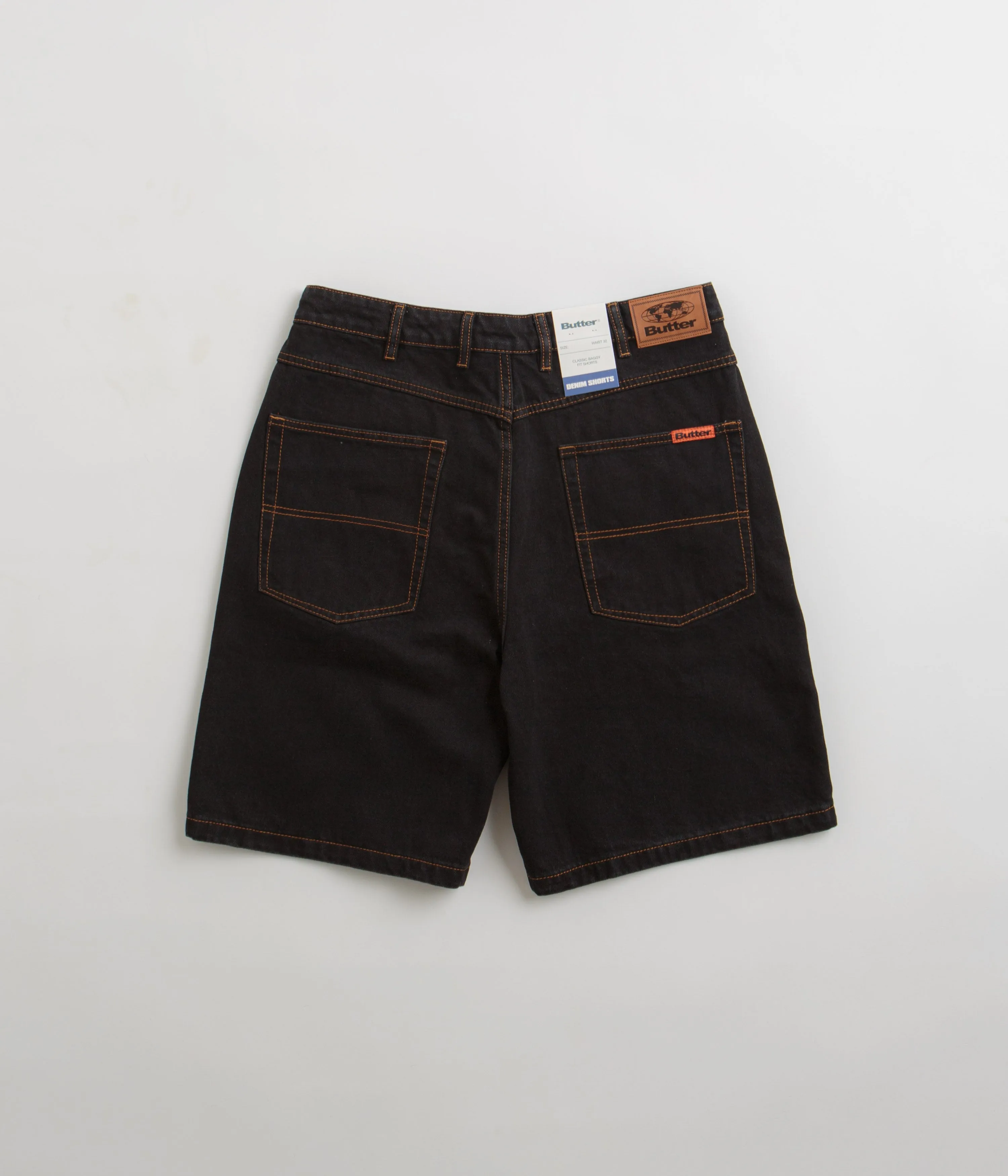 Butter Goods Baggy Denim Shorts - Washed Black