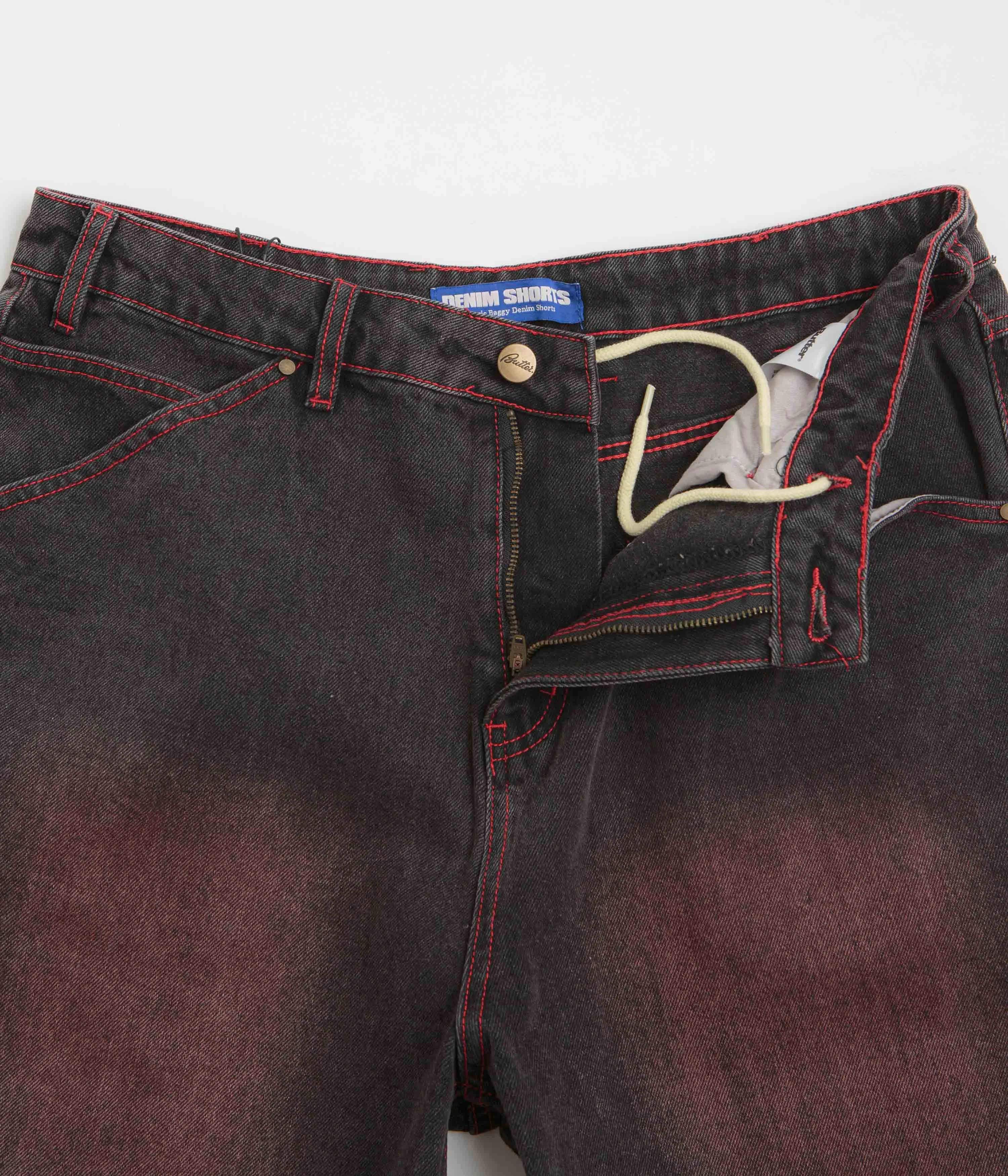 Butter Goods Encounter Denim Shorts - Tinted Washed Black