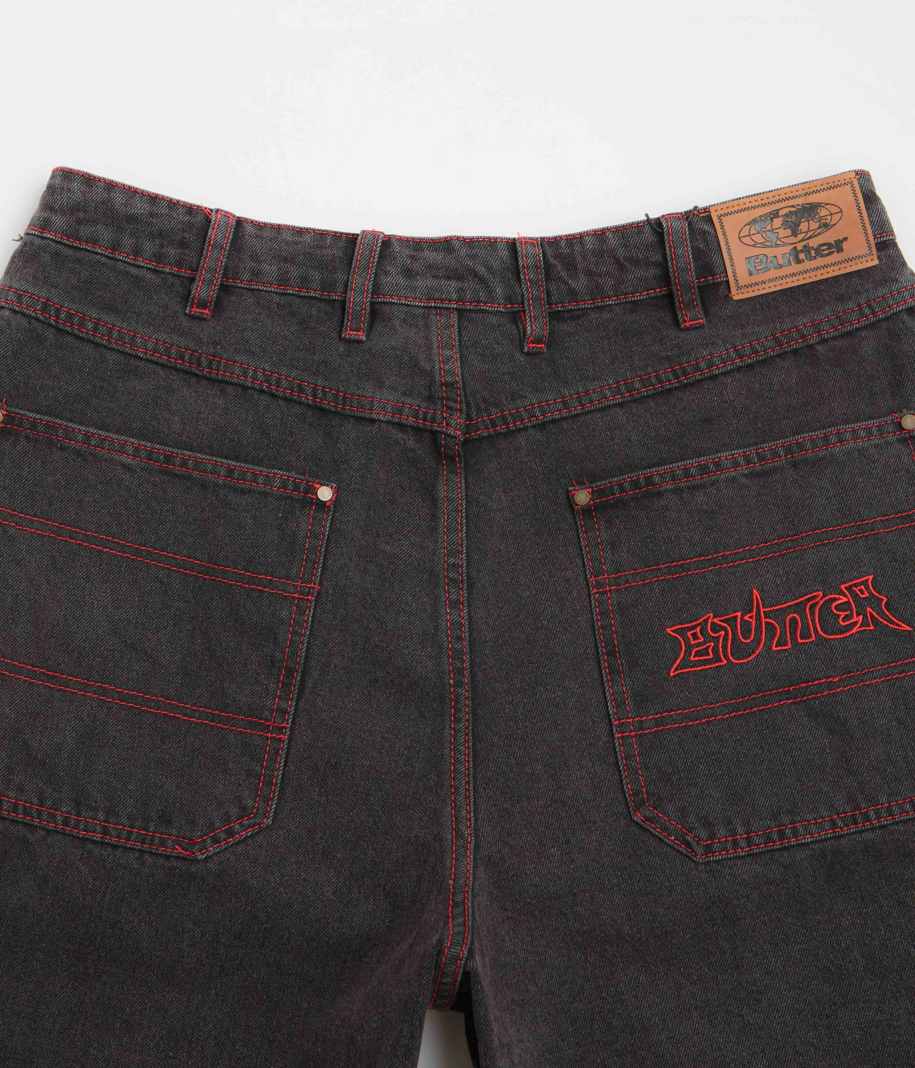 Butter Goods Encounter Denim Shorts - Tinted Washed Black