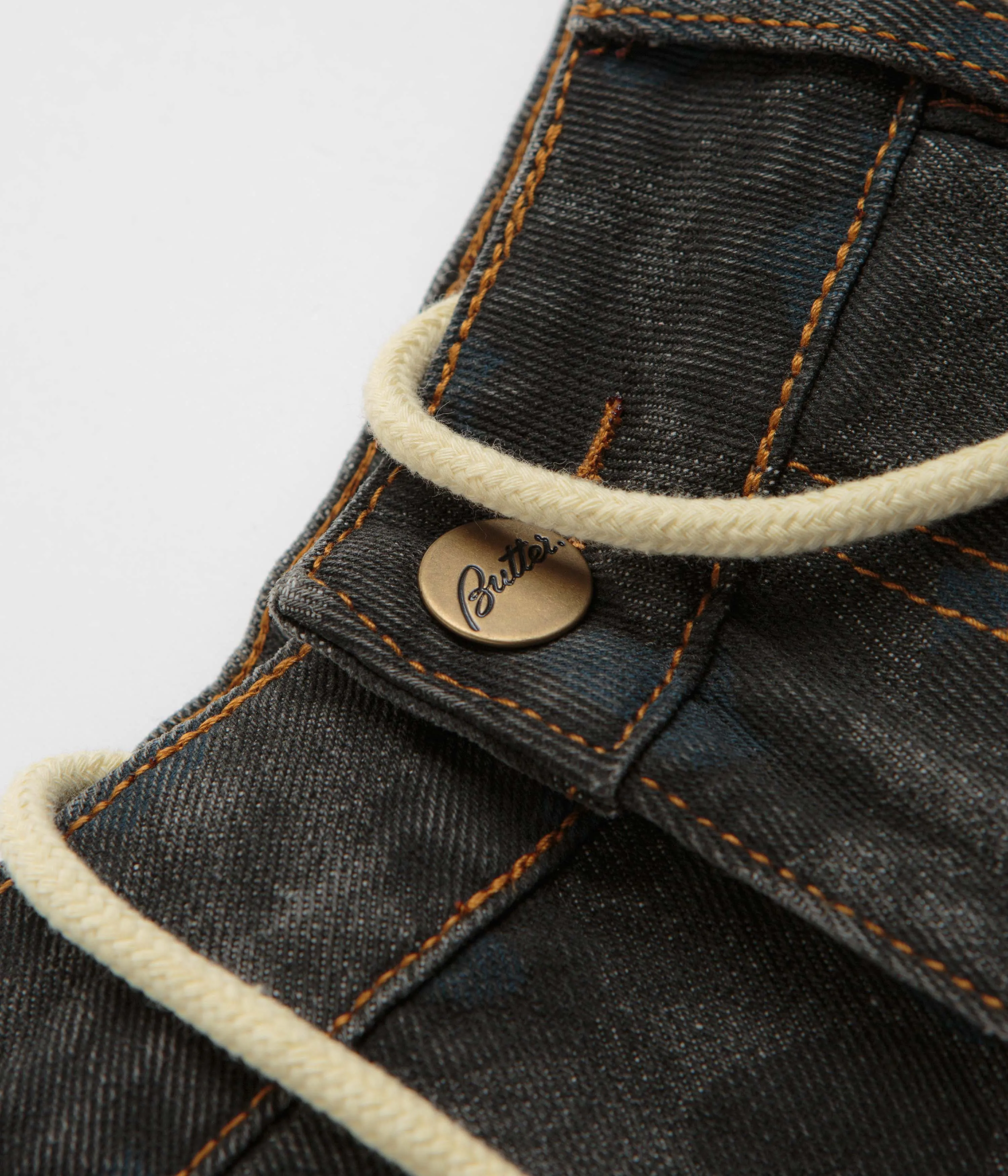 Butter Goods Leopard Denim Shorts - Black