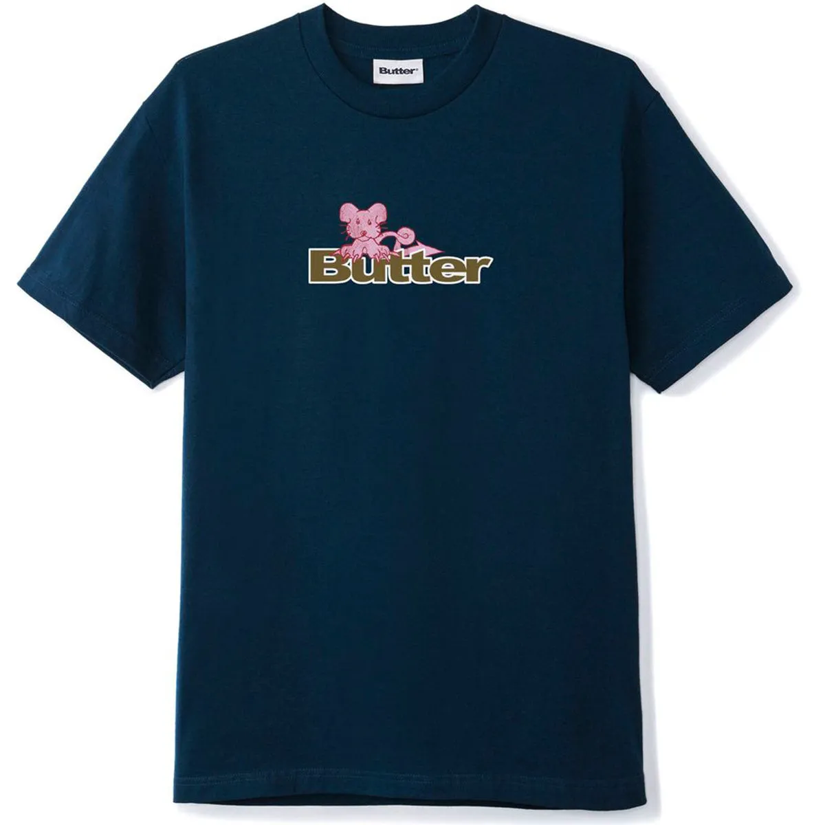 Butter Goods - Rat Logo Tee Black Navy