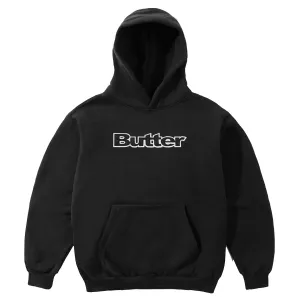 Butter Goods - Satin Logo Applique Hoodie Black