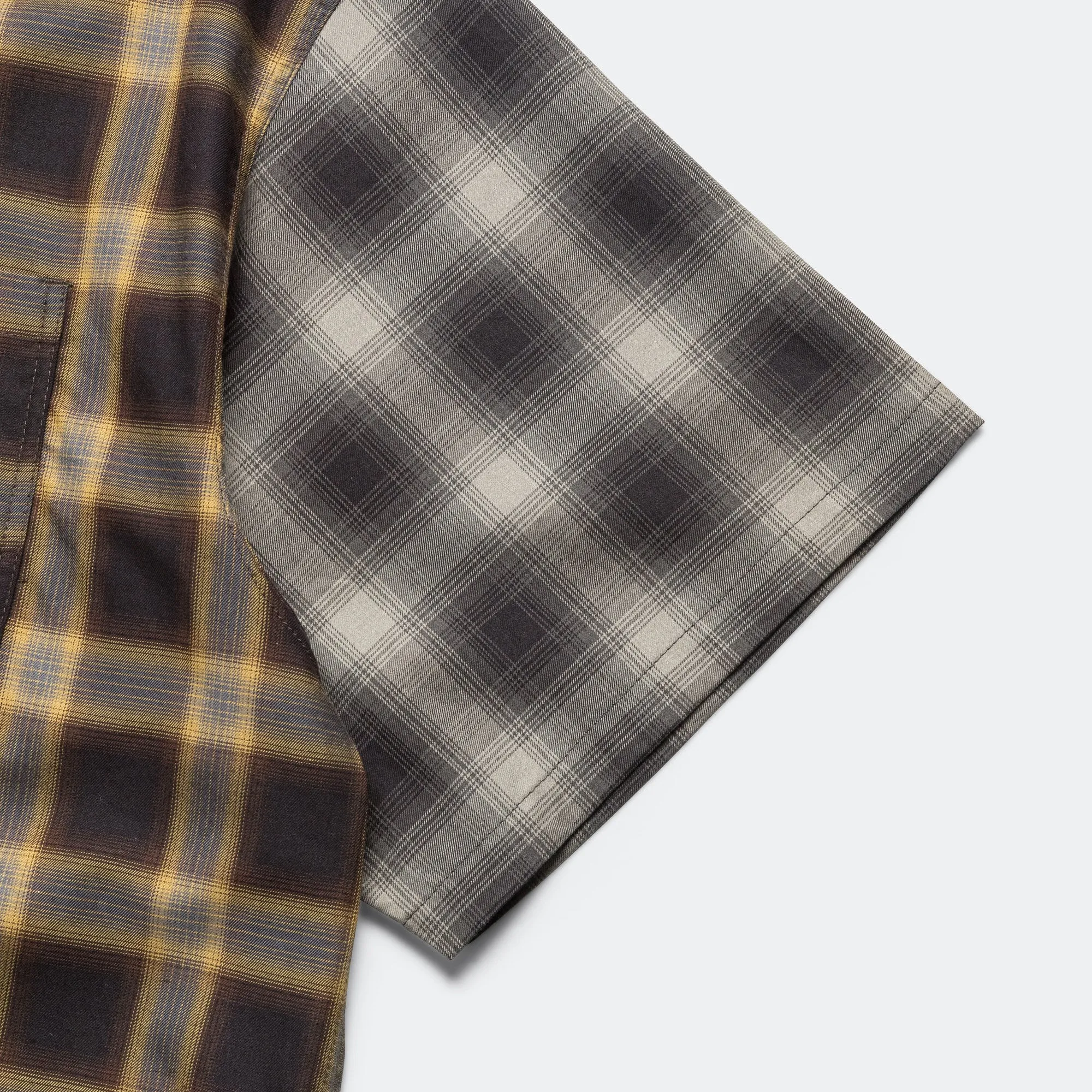Button-Up Gym Shirt - Multi Ombre Check