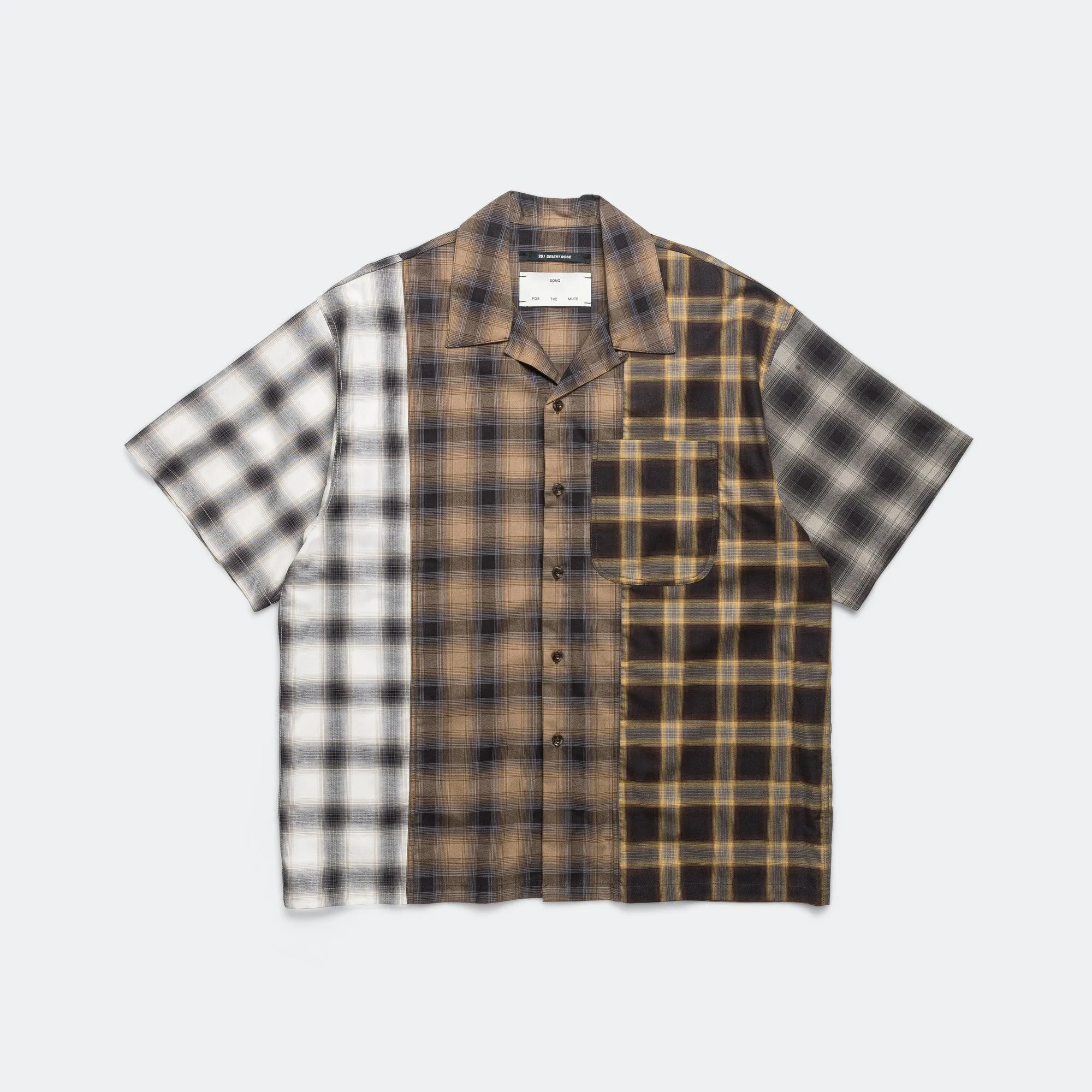 Button-Up Gym Shirt - Multi Ombre Check