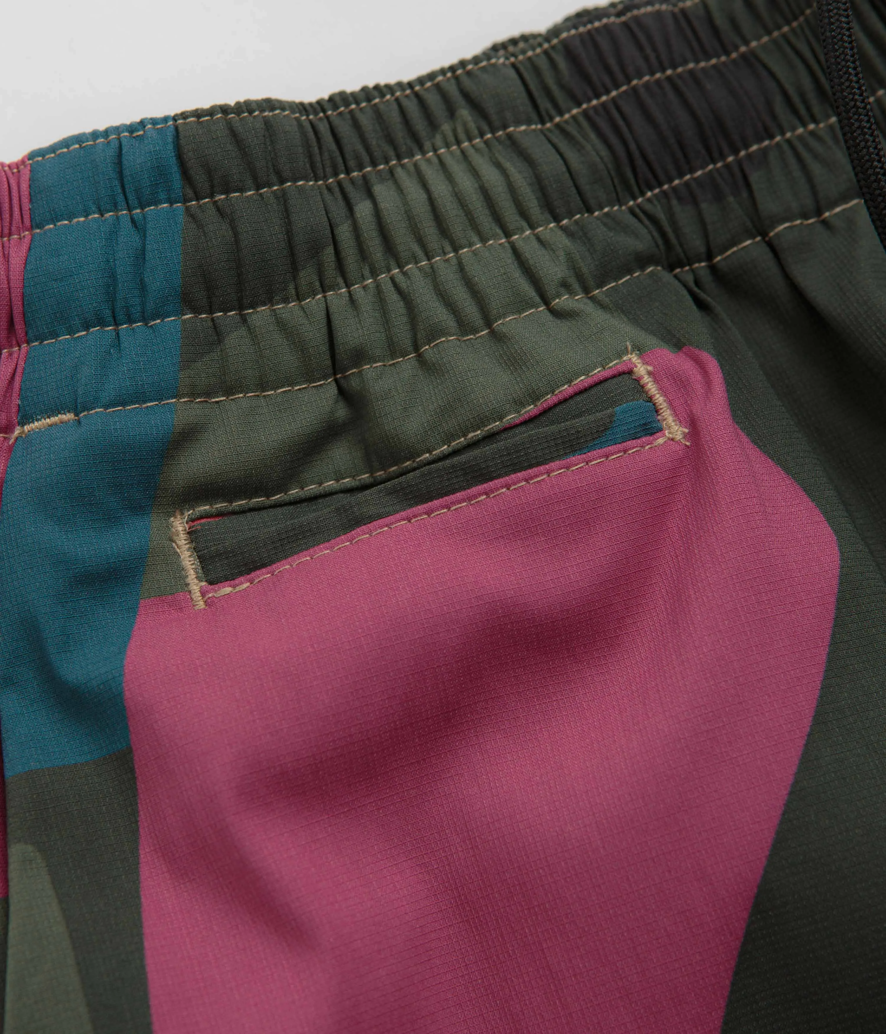 by Parra Distorted Camo Shorts - Pink
