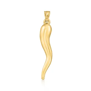 Canaria Men's 10kt Yellow Gold Italian Horn Pendant