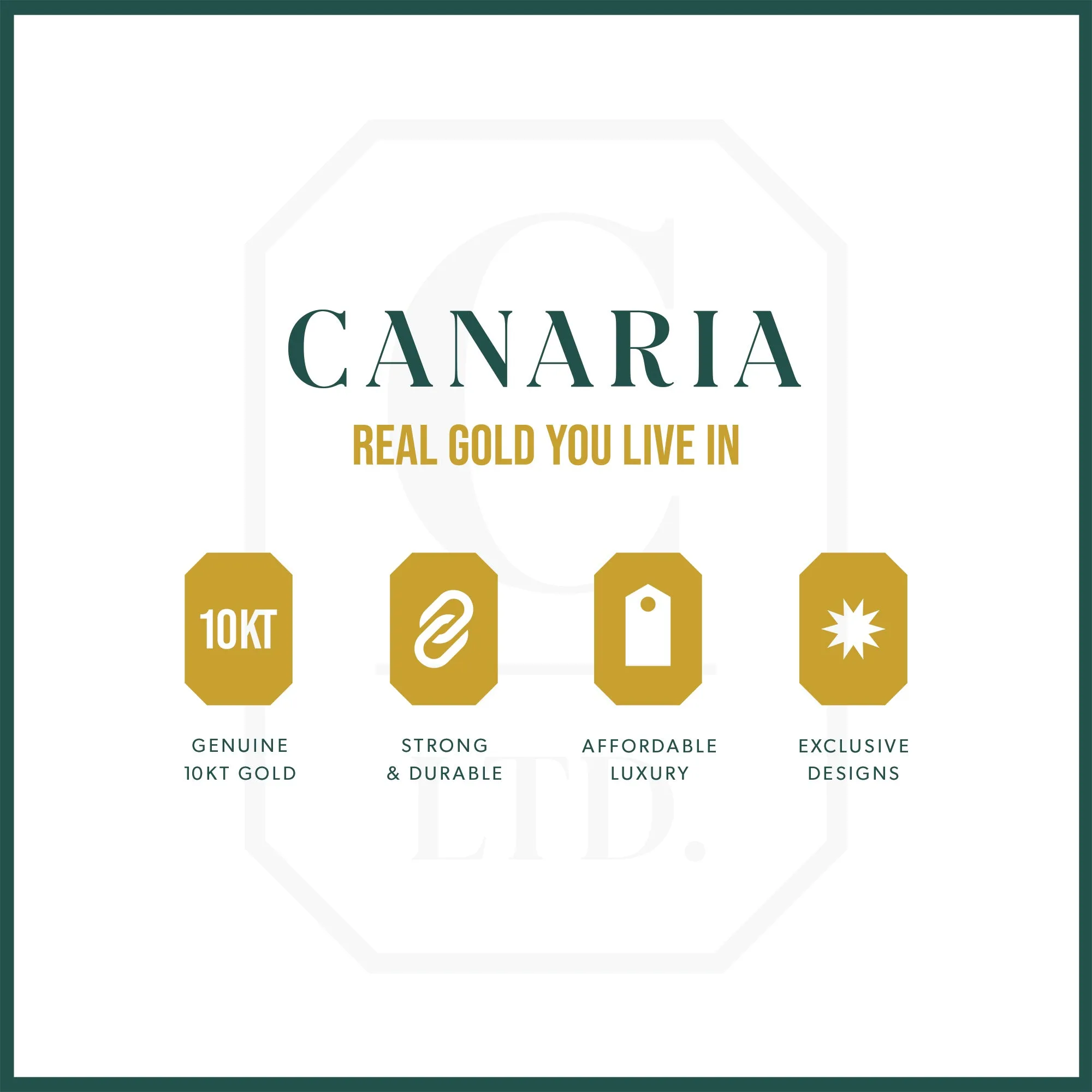 Canaria Men's 10kt Yellow Gold Italian Horn Pendant