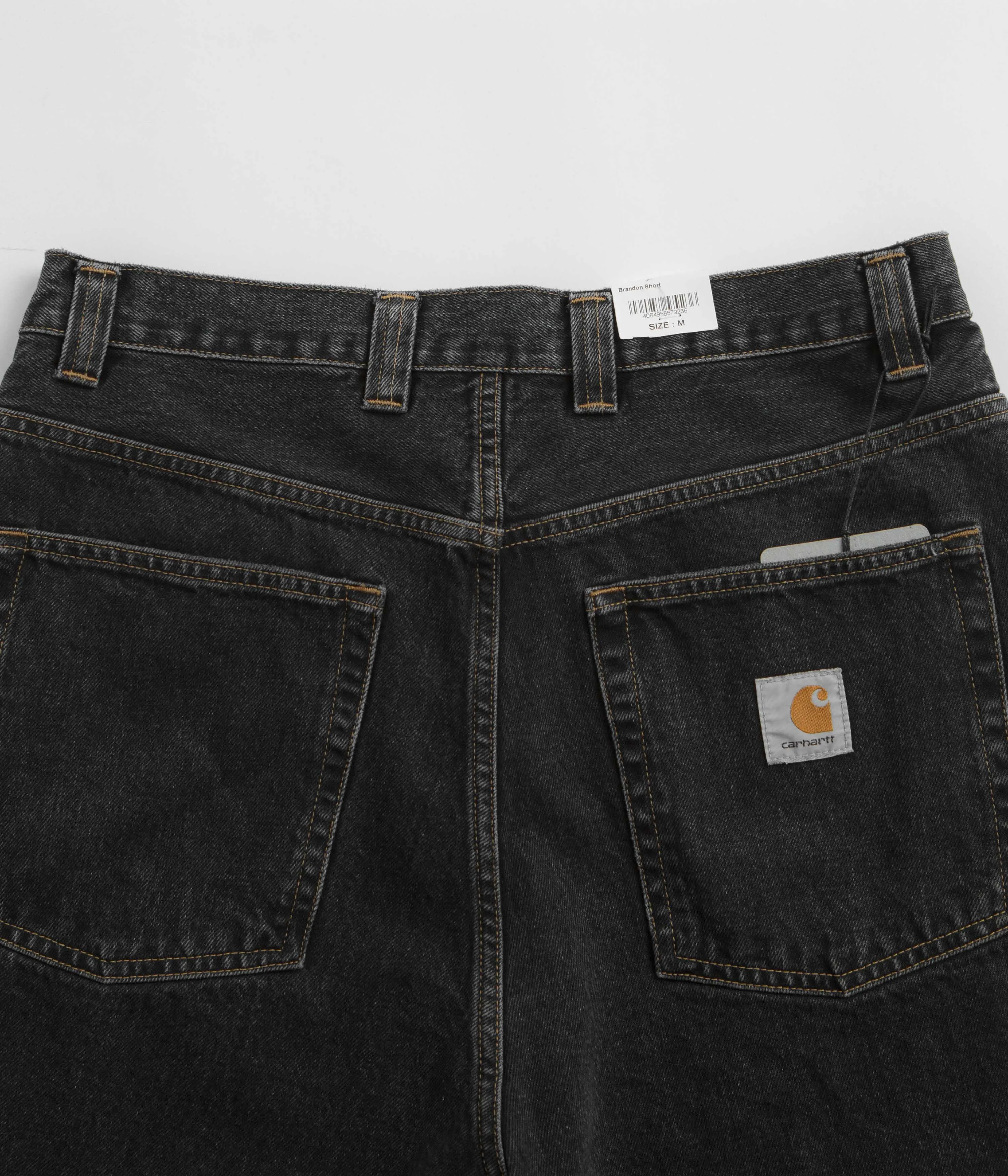 Carhartt Brandon Shorts - Black Stone Wash