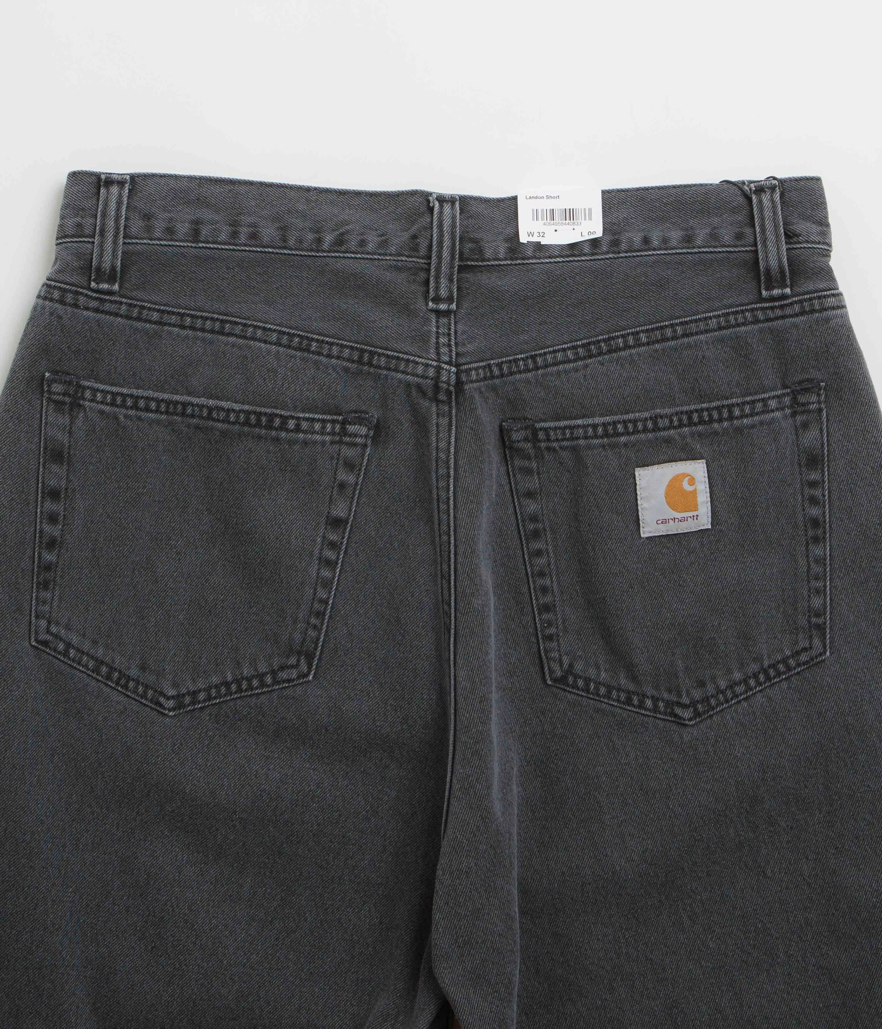 Carhartt Landon Shorts - Black Heavy Stone Wash