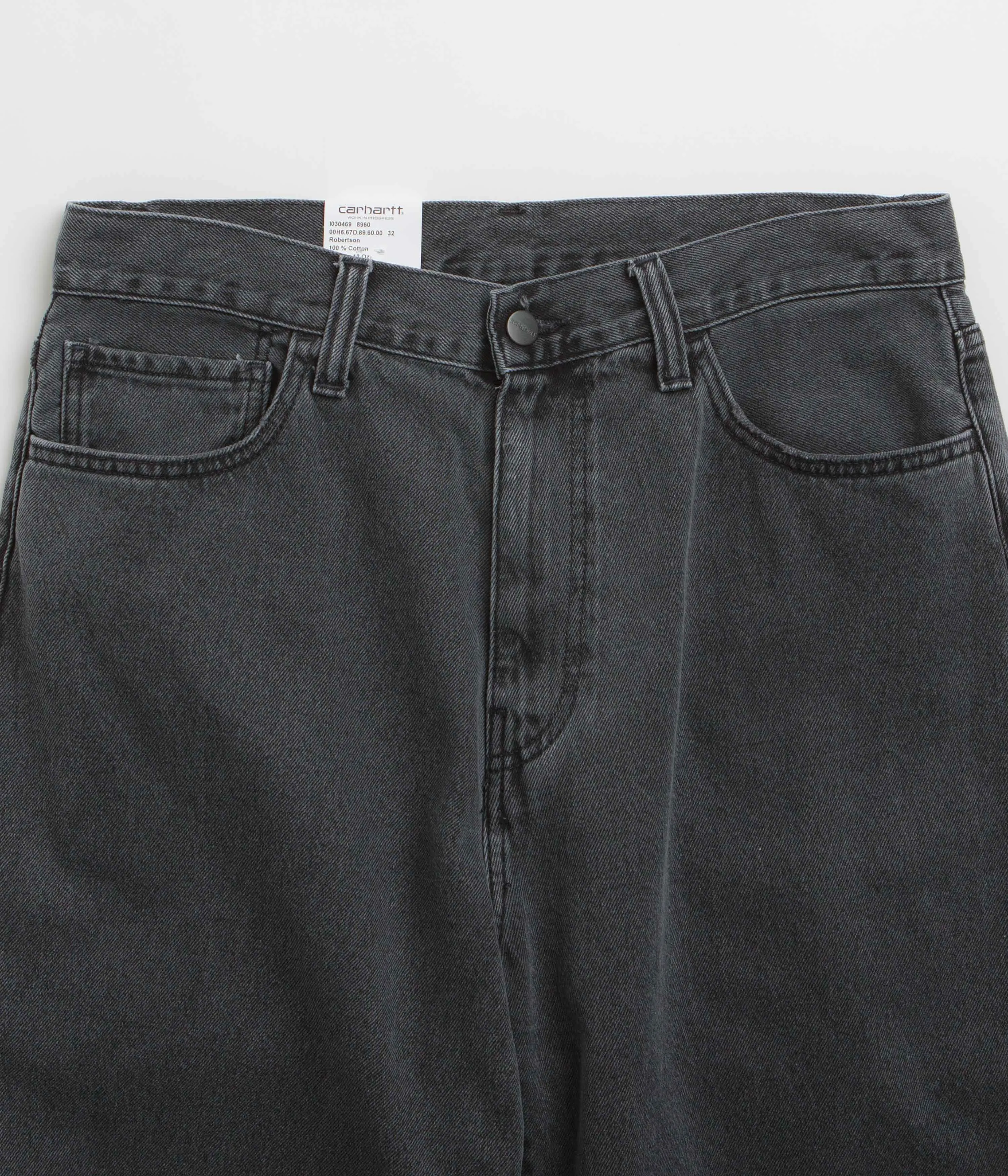Carhartt Landon Shorts - Black Heavy Stone Wash