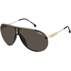 Carrera SUPERCHAMPION Unisex Black/Gold Shield Sunglasses 99-01-135