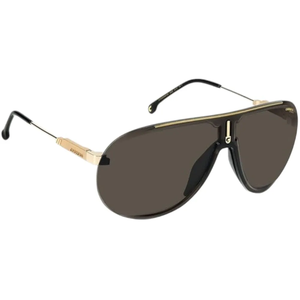 Carrera SUPERCHAMPION Unisex Black/Gold Shield Sunglasses 99-01-135