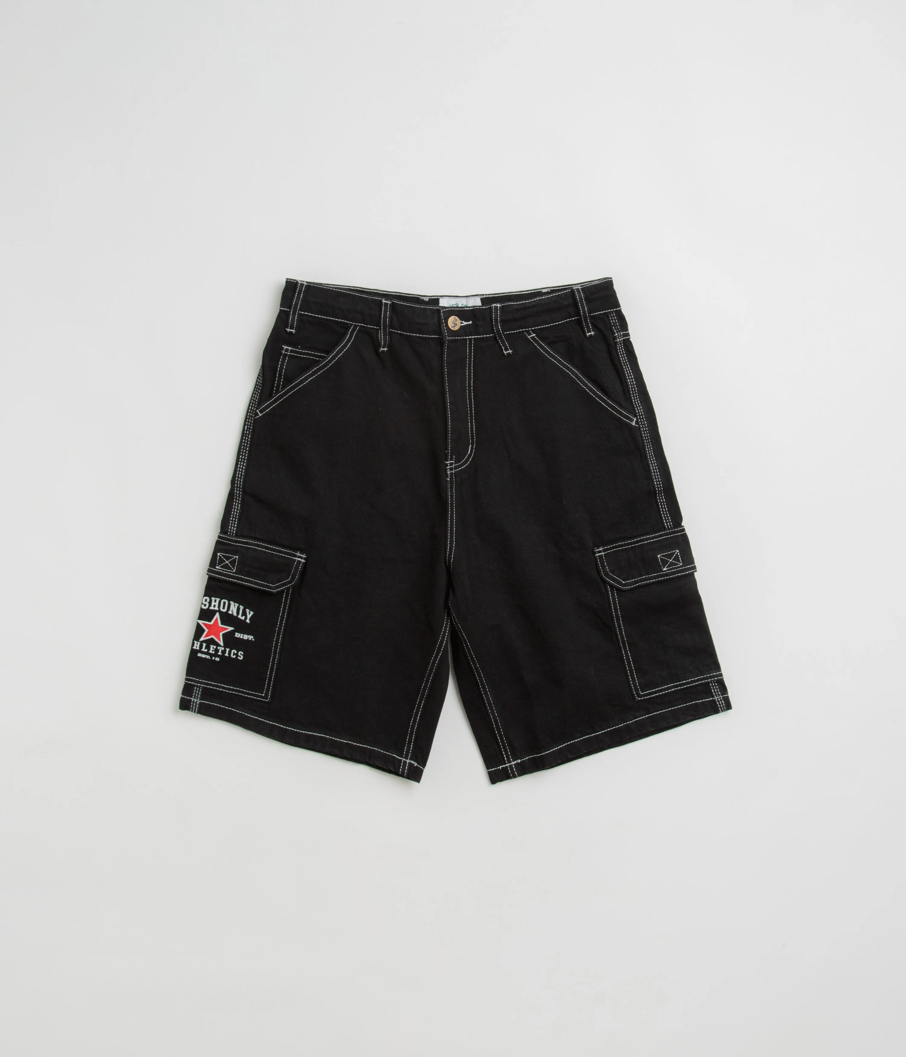 Cash Only Athletics Denim Shorts - Washed Black