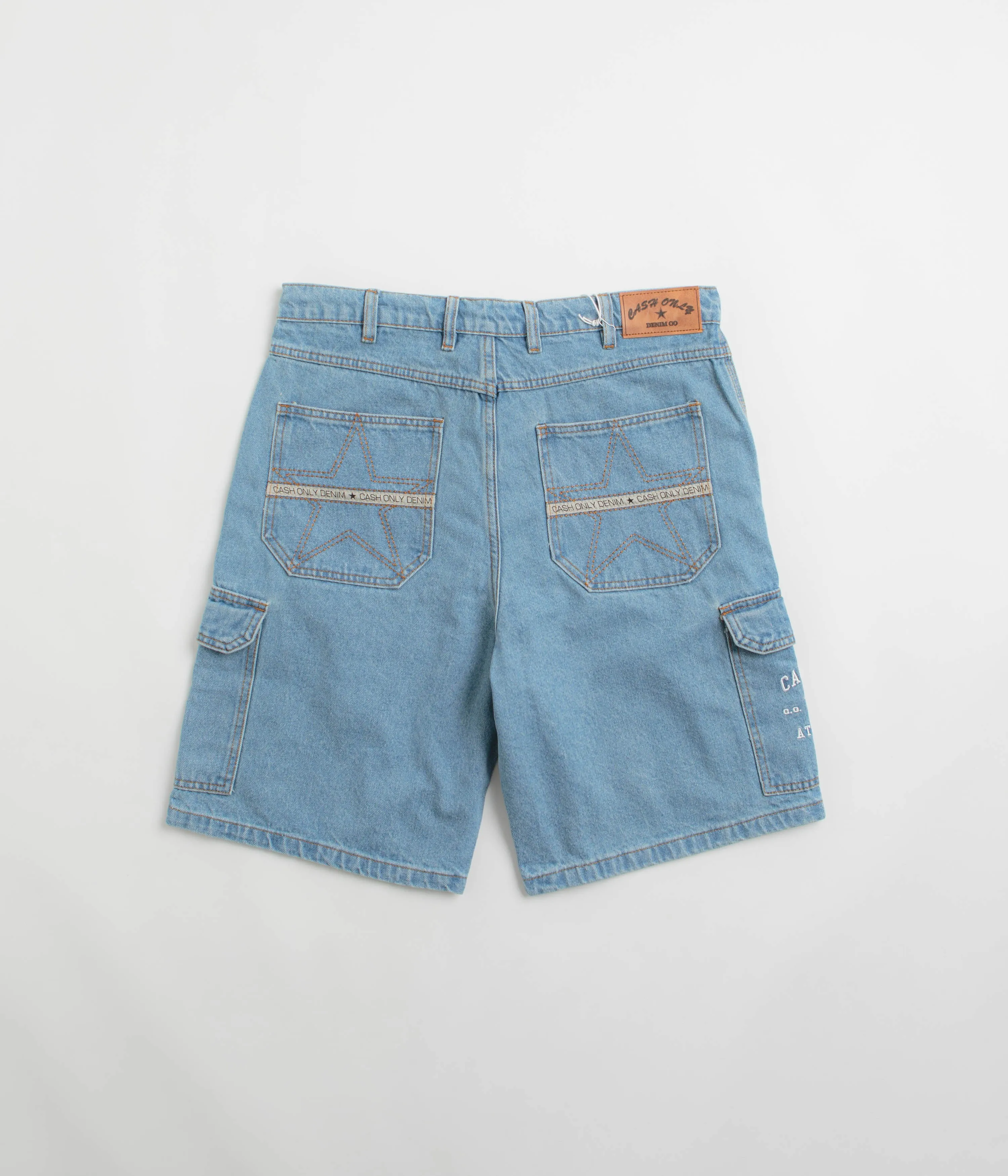 Cash Only Athletics Denim Shorts - Washed Indigo
