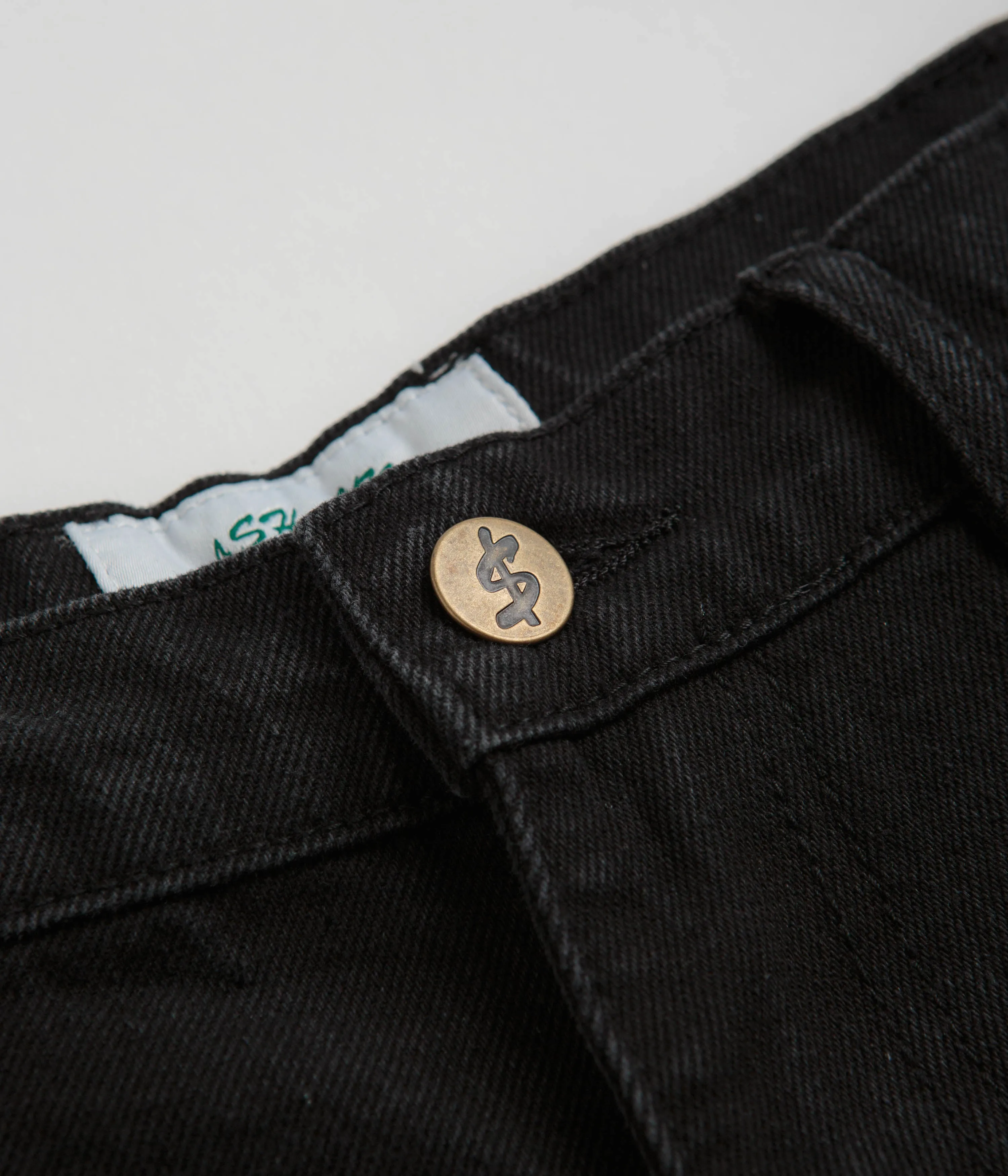 Cash Only Records Denim Shorts - Black