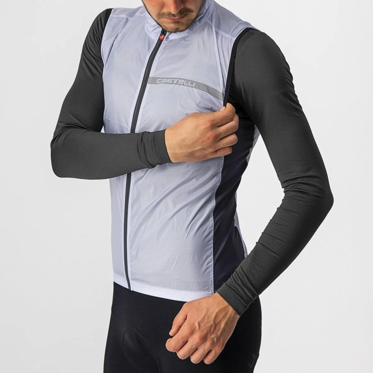 Castelli Squadra Stretch Mens Cycling Jacket (Silver Gray/Dark Gray)