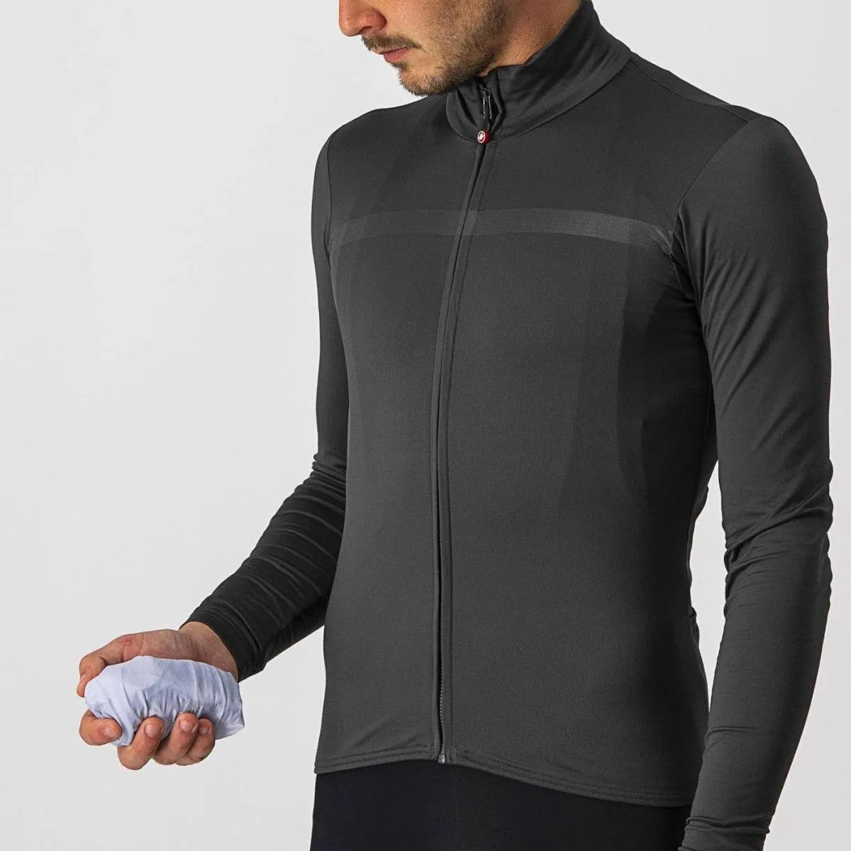 Castelli Squadra Stretch Mens Cycling Jacket (Silver Gray/Dark Gray)